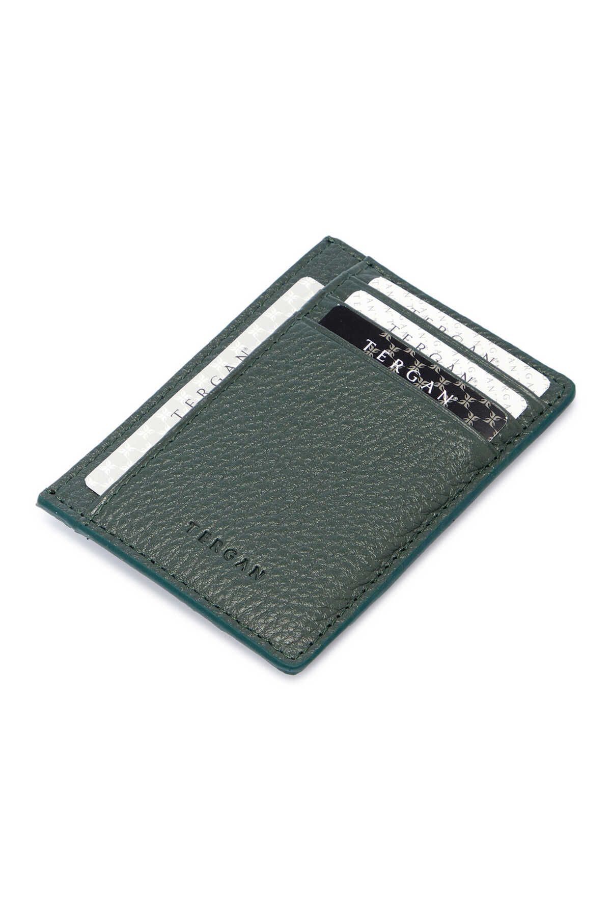 Tergan Yeşil Deri Unisex Kredi Kartlık - S1KK00001676-I5T