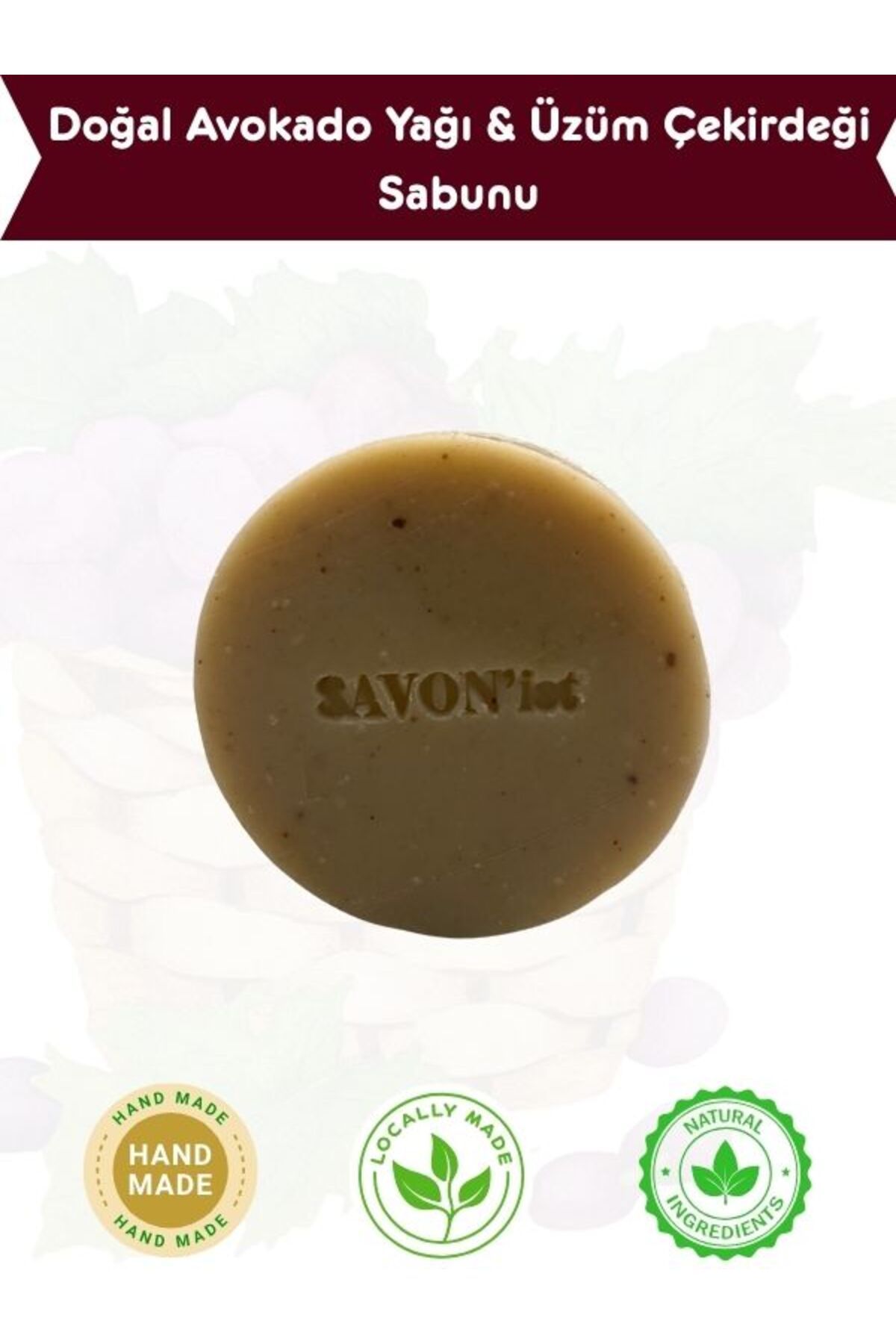 SAVON'ist Doğal Avokado Yağı & Üzüm Çekirdeği Sabunu