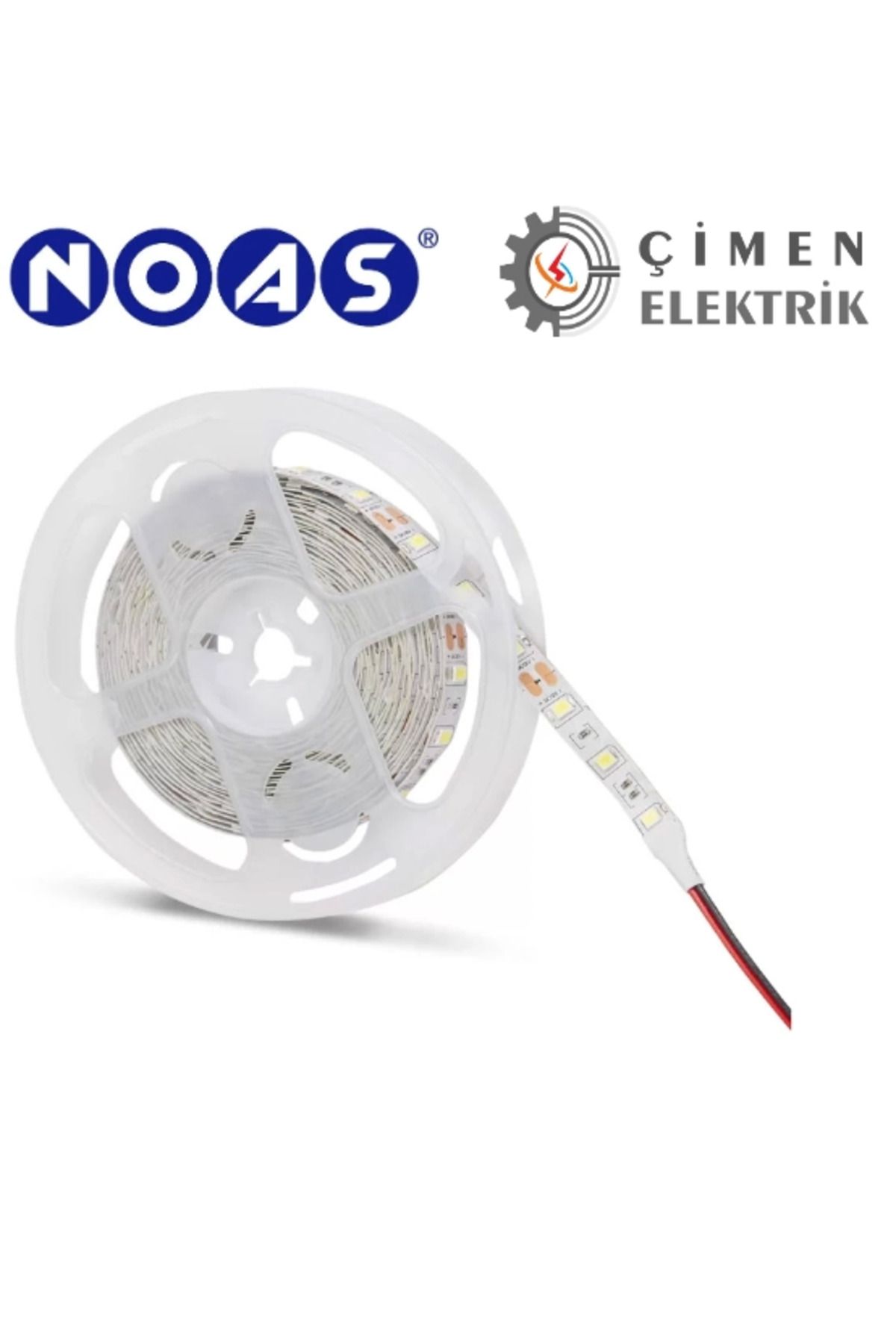 DENİZBİLİŞİM 5 Metre Noas Yl40 4001 İç Mekan 3 Çip 12V Şerit Led 6400K Beyaz Işık