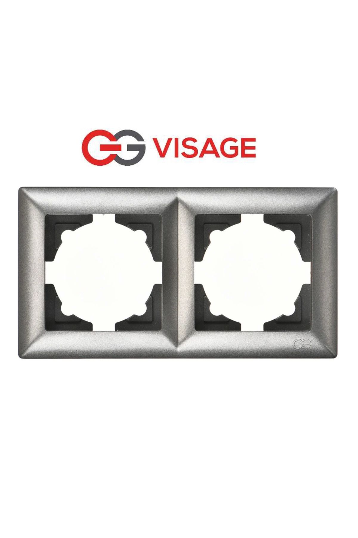 feifei Visage Ambiance Füme 2 Li Çerçeve - Priz Ve Anahtar İçin Uyumlu Çerçeve