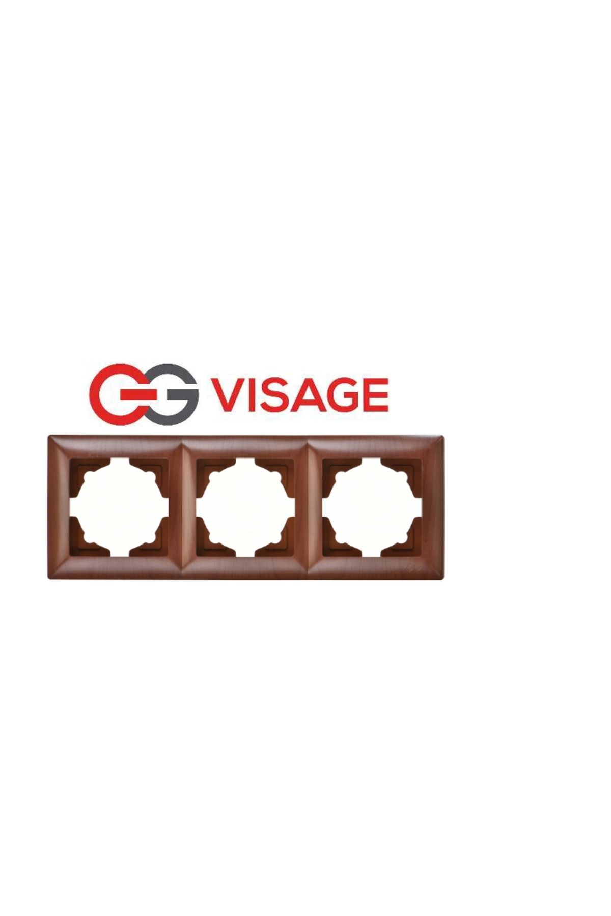 feifei Visage Amazon Ceviz 3 Lü Çerçeve - Priz Ve Anahtar İçin Uyumlu Çerçeve