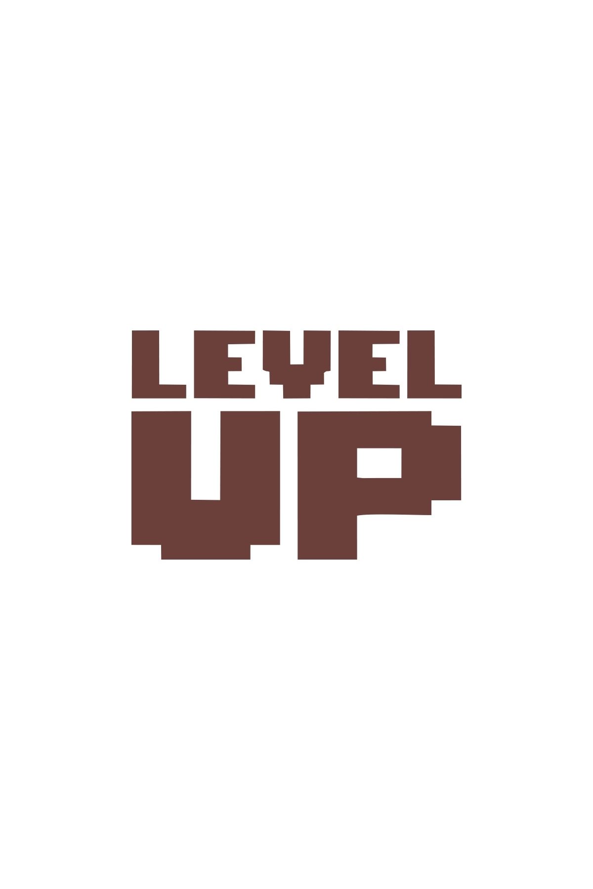 Reysa Tasarım Level Up Sticker 17x17 Cm Kahverengi