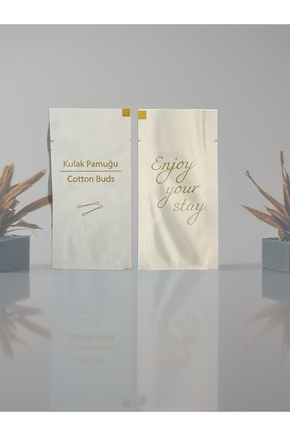 BU BUKLET OTEL EKİPMANLARI 300 adet yırt-aç otel tipi kulak pamuğu