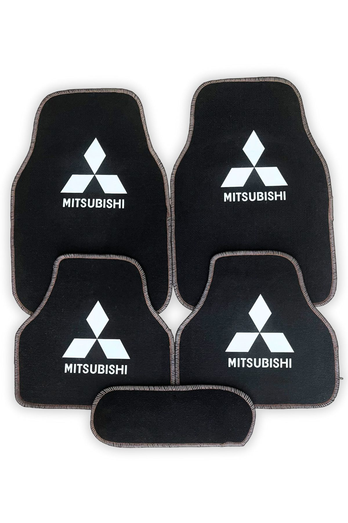 TUSBA MARKET Mitsubishi uyumlu 5 Parça Çift Katlı Siyah Oto Halı Paspas | Mitsubishi Araba Araç Oto Halı Paspas