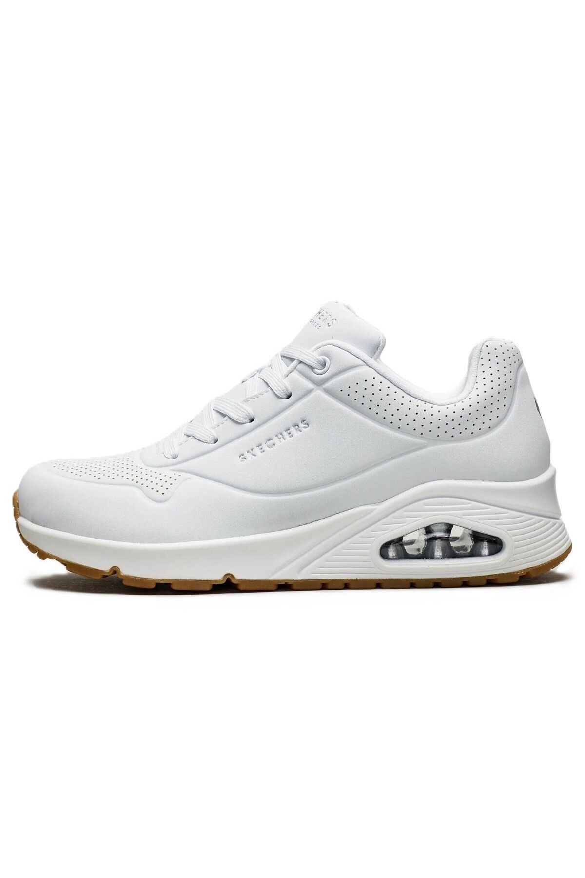SKECHERS Uno-Stand On Air Memory Foam Womens Sneaker White Hafızalı Taban Kadın Günlük Spor Ayakkabı