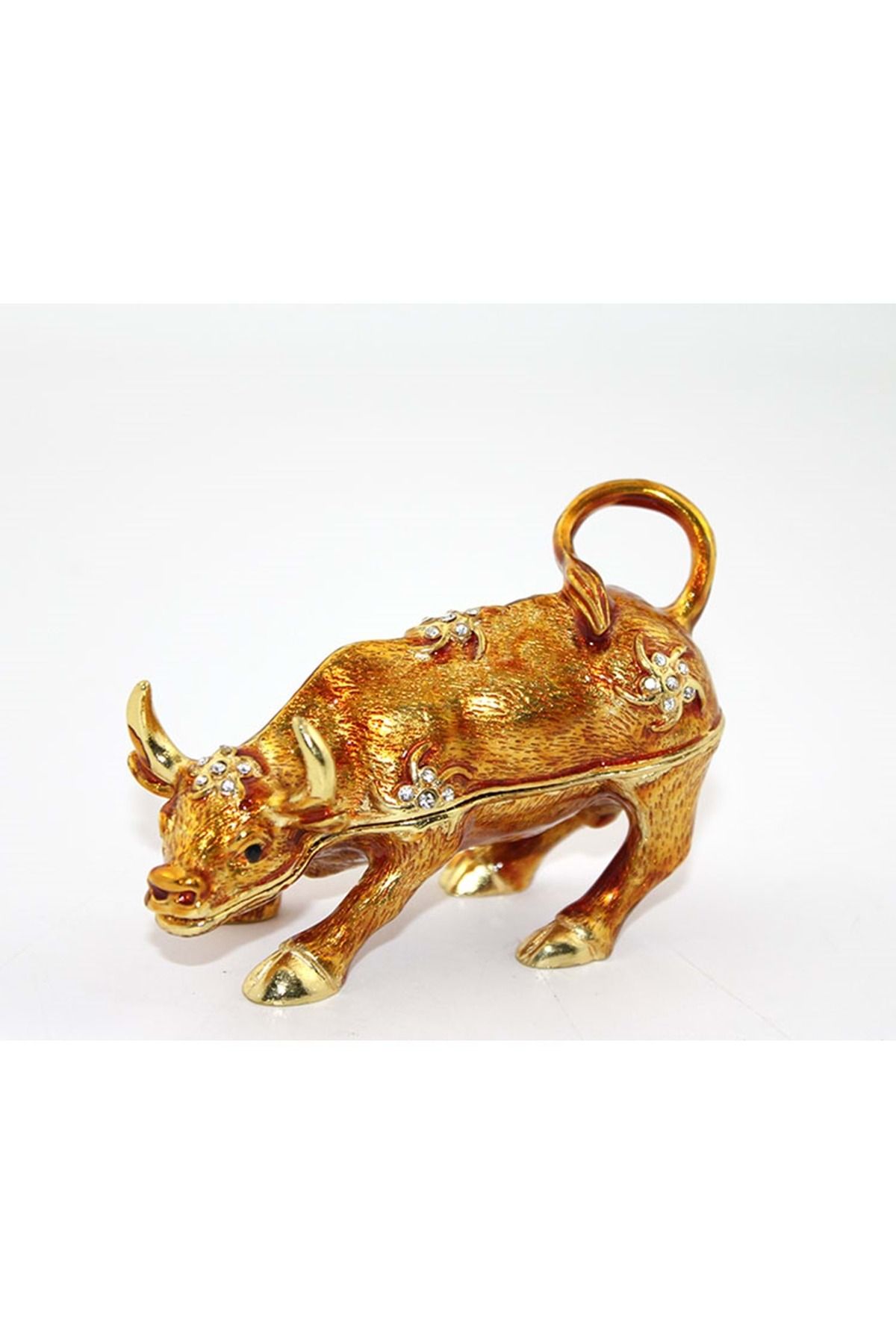 Store Sıvaroskı Taşlı Tekli Boğa 11*6 Cm