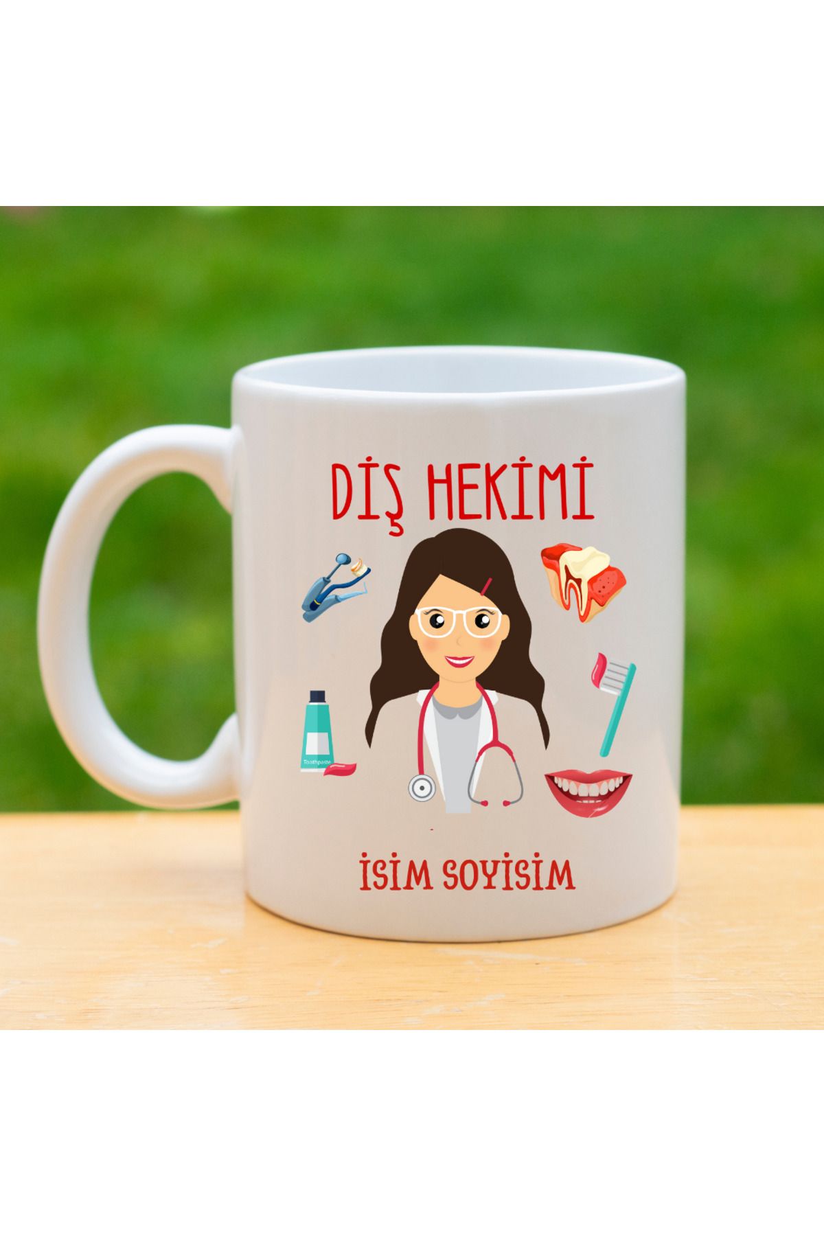 Tu&Se Candles Diş Hekimi Kupası – Kadın Diş Doktorlarına Özel Kupa Bardak