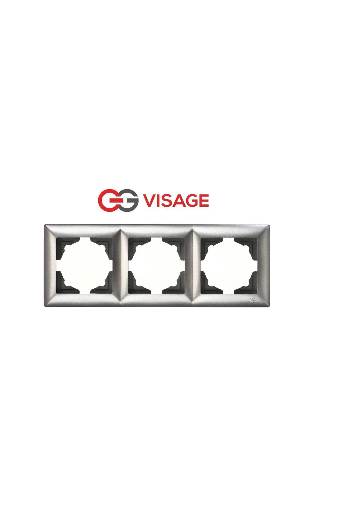 feifei Visage Ambiance Füme 3 Lü Çerçeve - Priz Ve Anahtar İçin Uyumlu Çerçeve