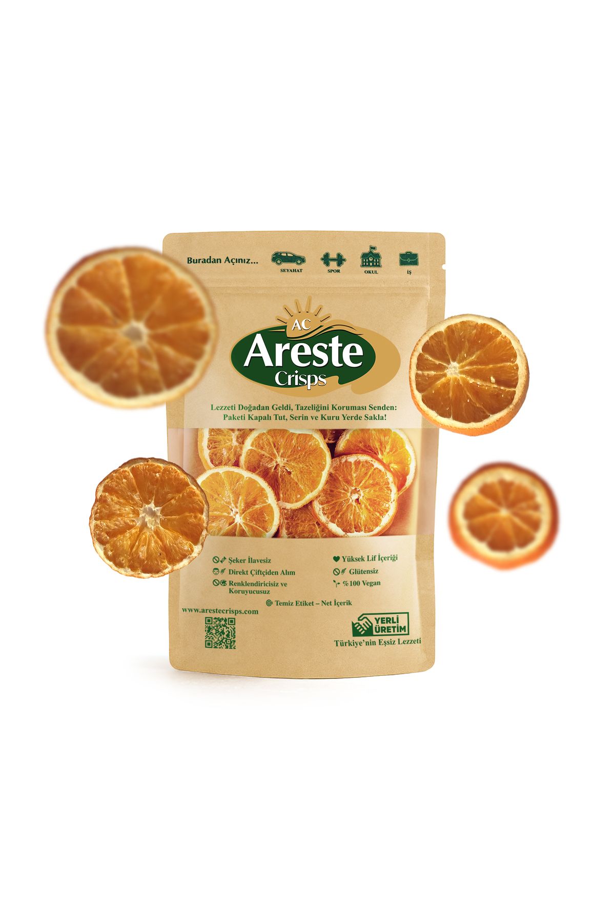 ARESTE CRİSPS Areste Crisps Portakal Kurusu 75 gr
