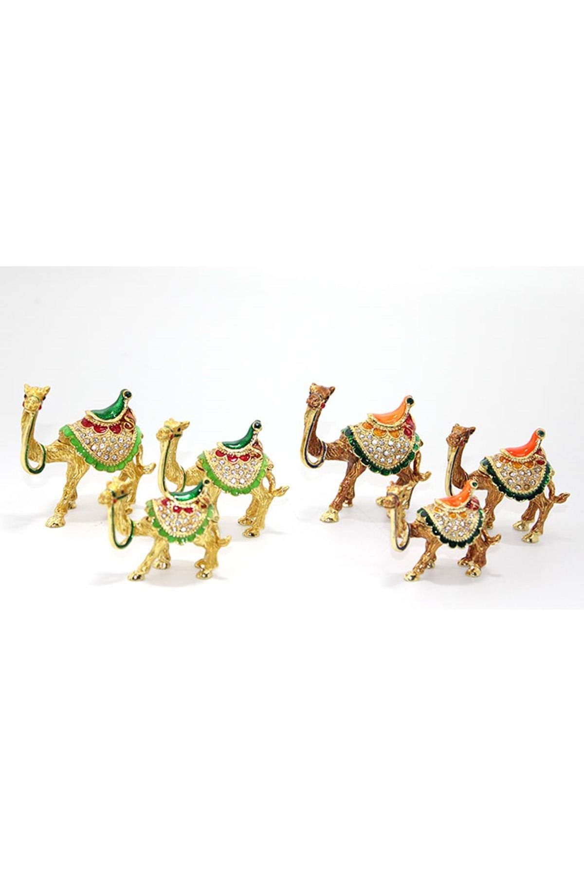 Store Sıvaroskı Taşlı 3'Lü Deve Figürü 7*6*5 Cm