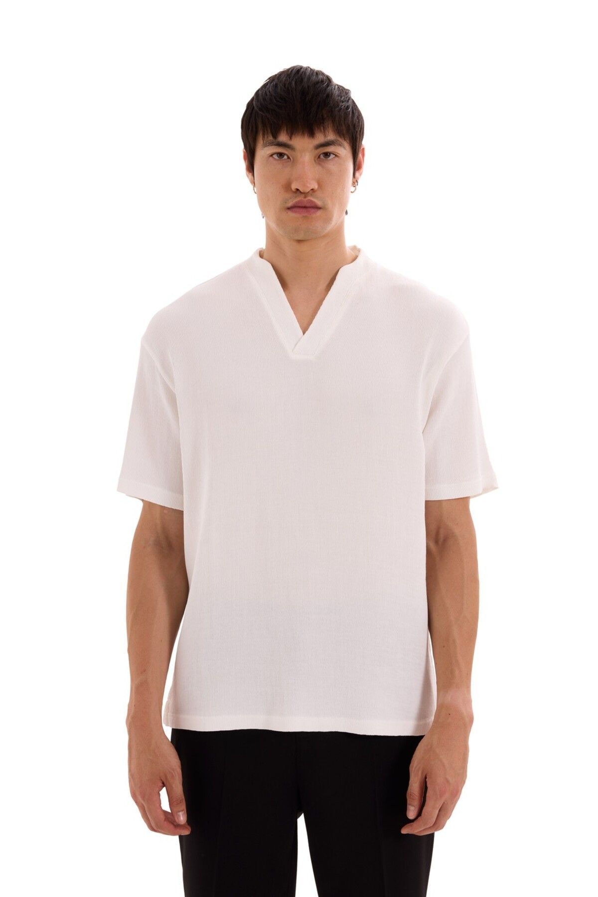 MORREZ V Yaka Ottoman T-Shirt