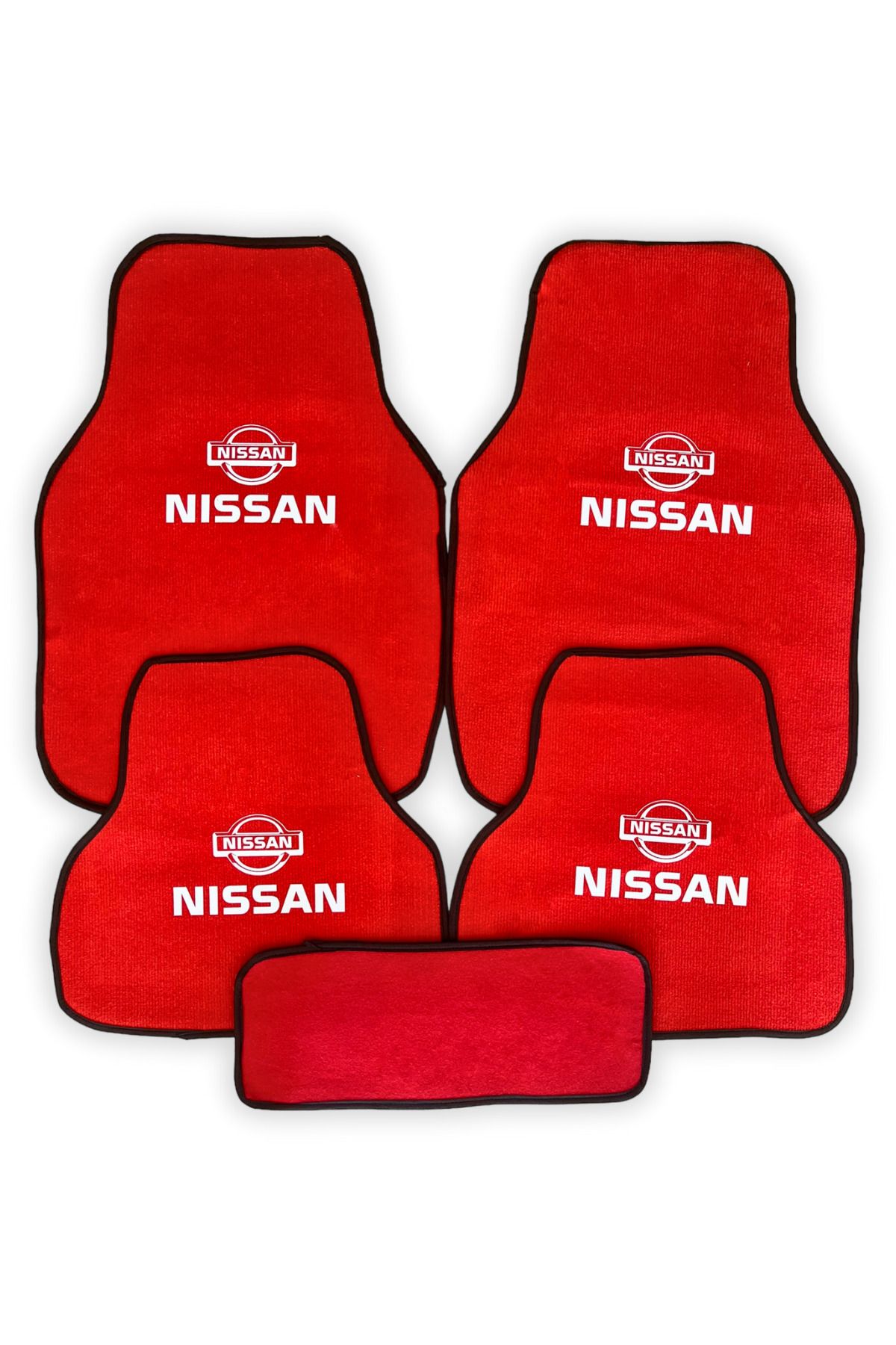 TUSBA MARKET Nissan uyumlu 5 Parça Çift Katlı Kırmızı Oto Halı Paspas | Nissan Araba Araç Oto Halı Paspas