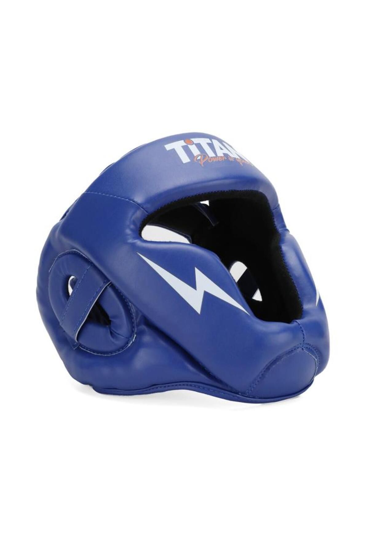 Titan Sport Yüz Korumalı Boks Kaskı , Koyu Mavi Model