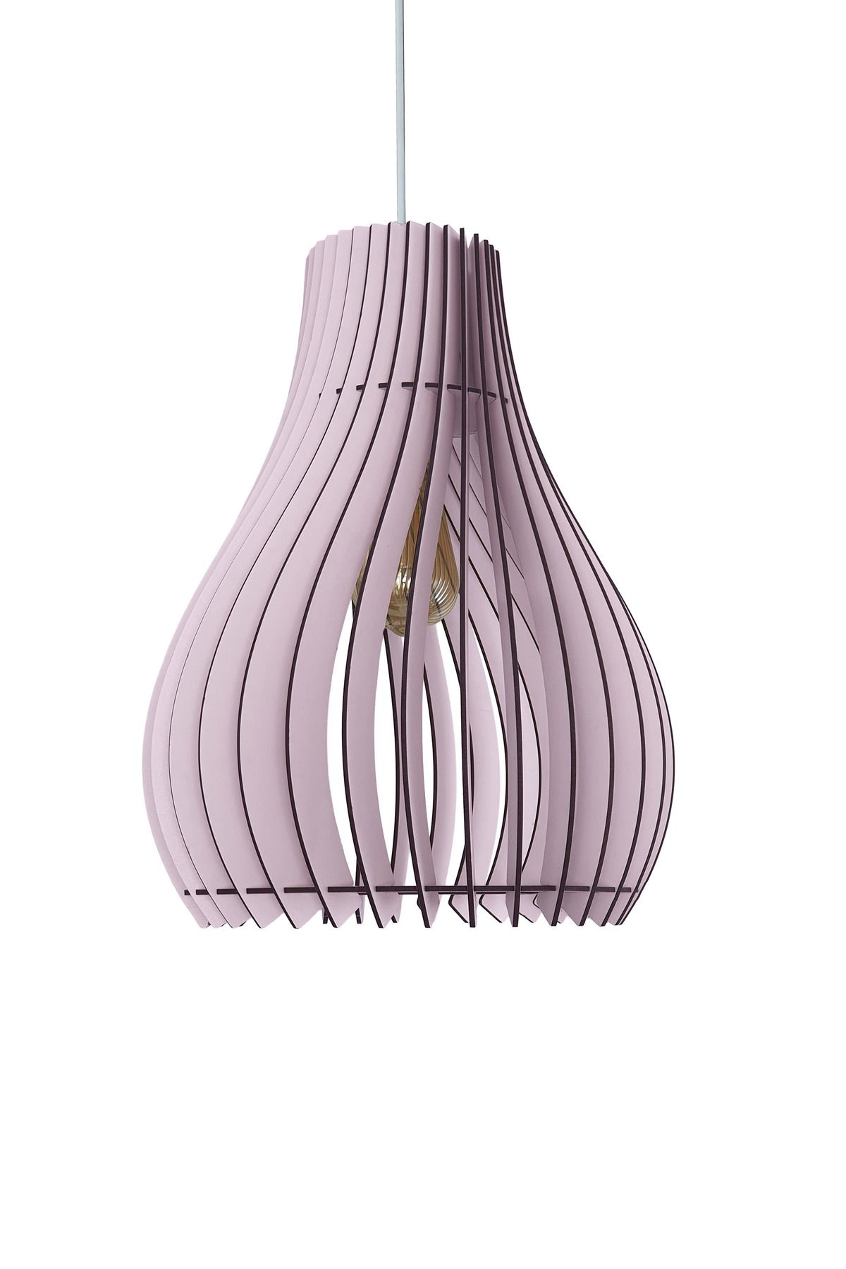Design OTTO Vialux 14 Renk Modern Ahşap Bohem Avize Tekli Sarkıt Lamba Sarı Kırmızı Siyah Beyaz Aydınlatma