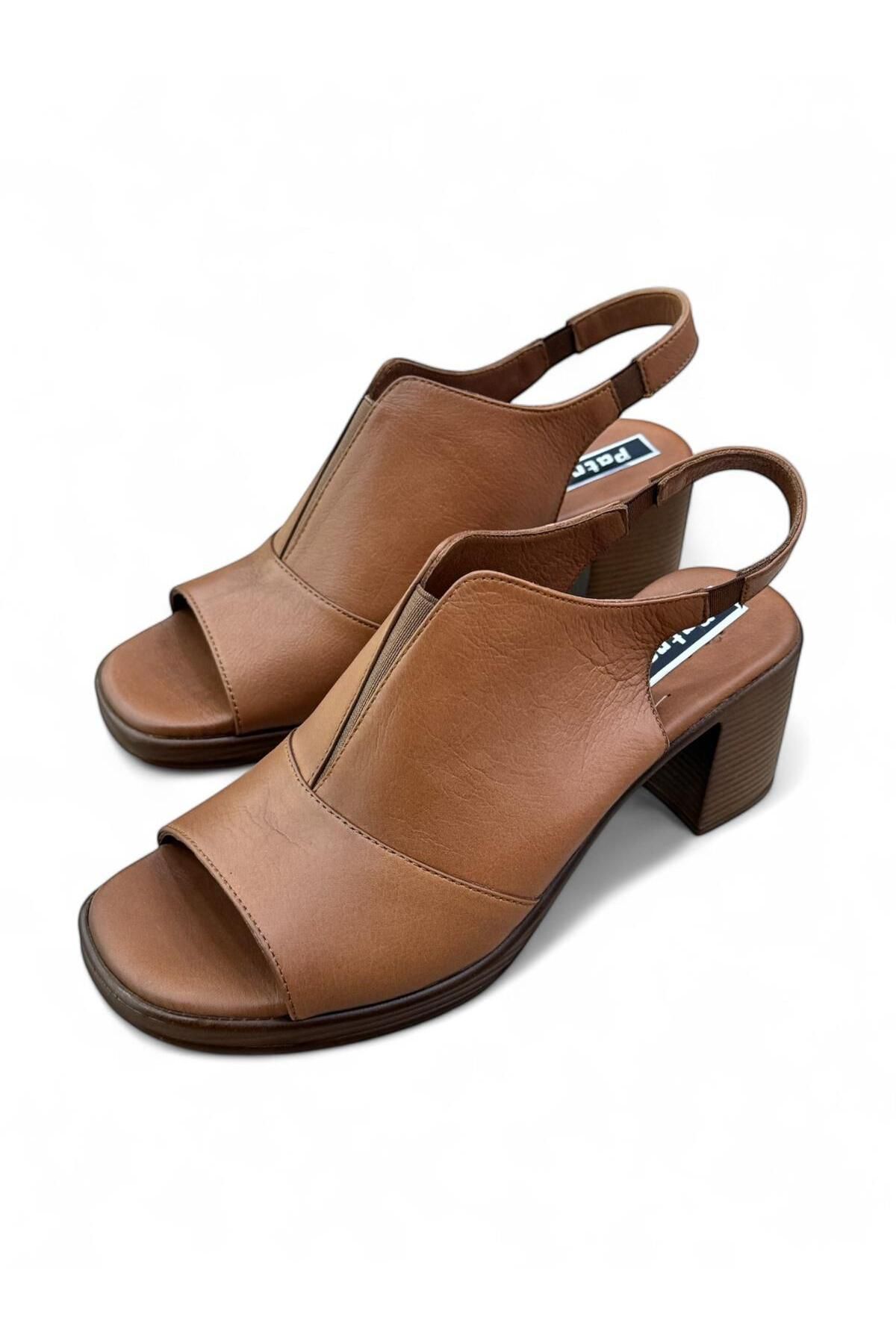 PATRON SHOES Hakiki Deri Topuklu Kadın Sandalet
