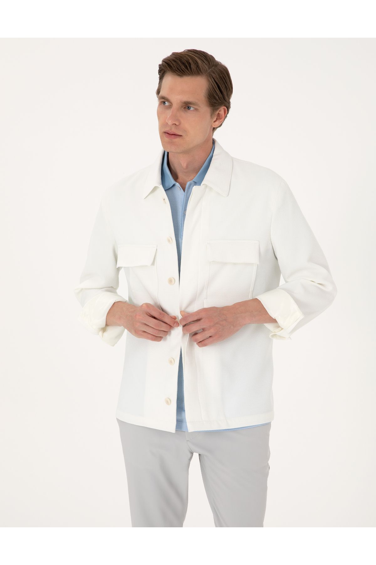 Pierre Cardin Beyaz Regular Fit Ceket 50305742-VR013