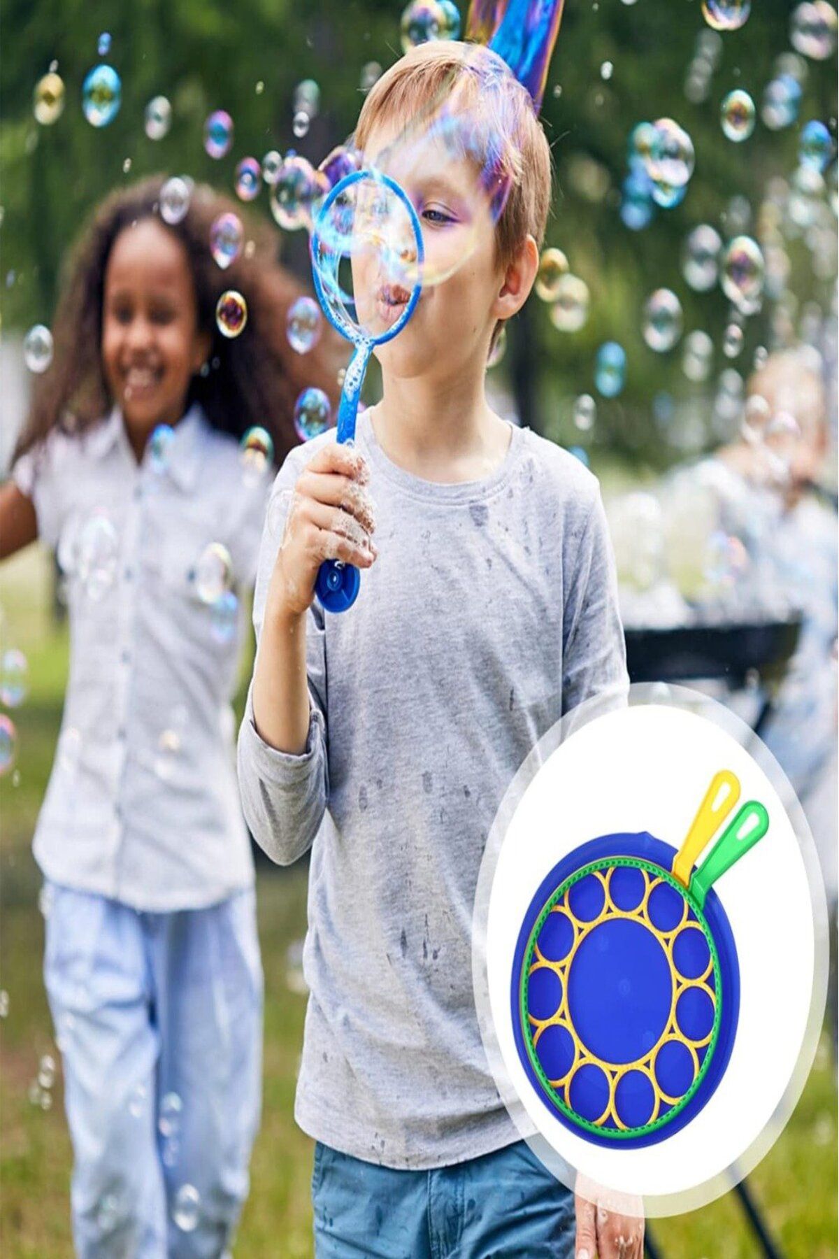 PopŞeker Eğlenceli Baloncuk Seti: 4 Büyük, 4 Küçük Aparat ve 500 ml Solüsyon ile Sınırsız Eğlence!