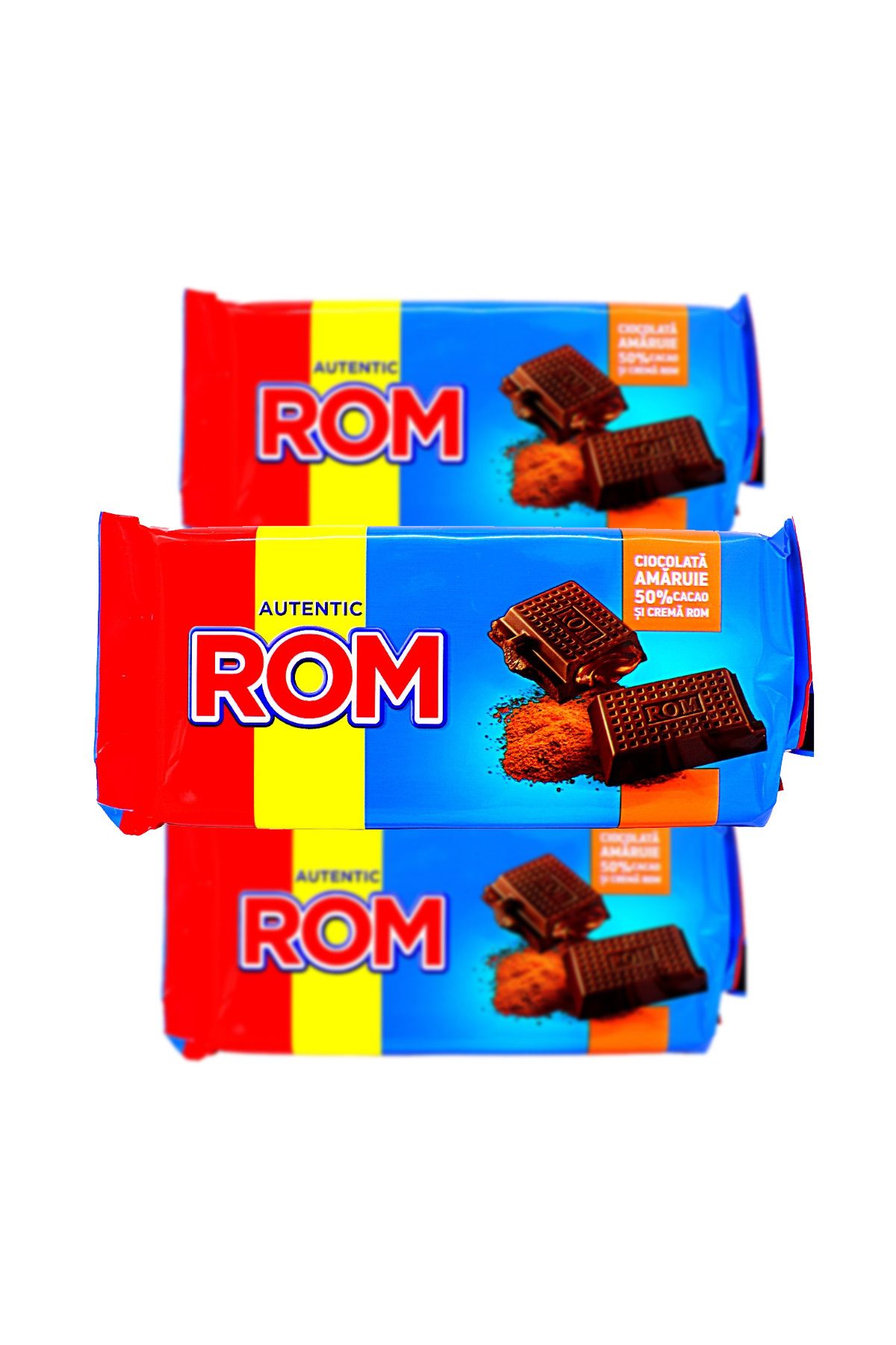 ROM Ciocolată Neagră Cu Cacao 50% Și Cremă De La 88 G X 3 Bucăți - One Size