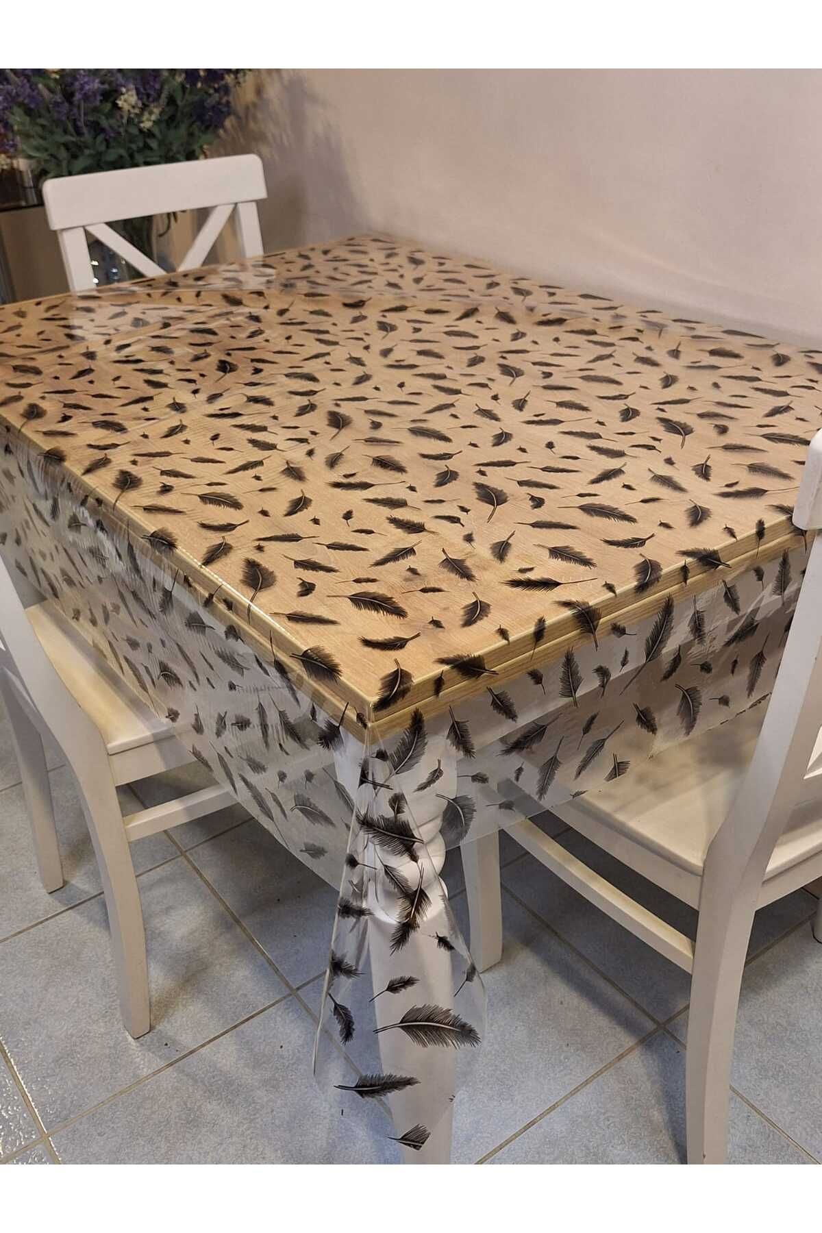 Başak Ev Tekstili Şeffaf 0.018 Mm Pvc Muşamba - Desenli Silinebilir Şeffaf Masa Örtüsü