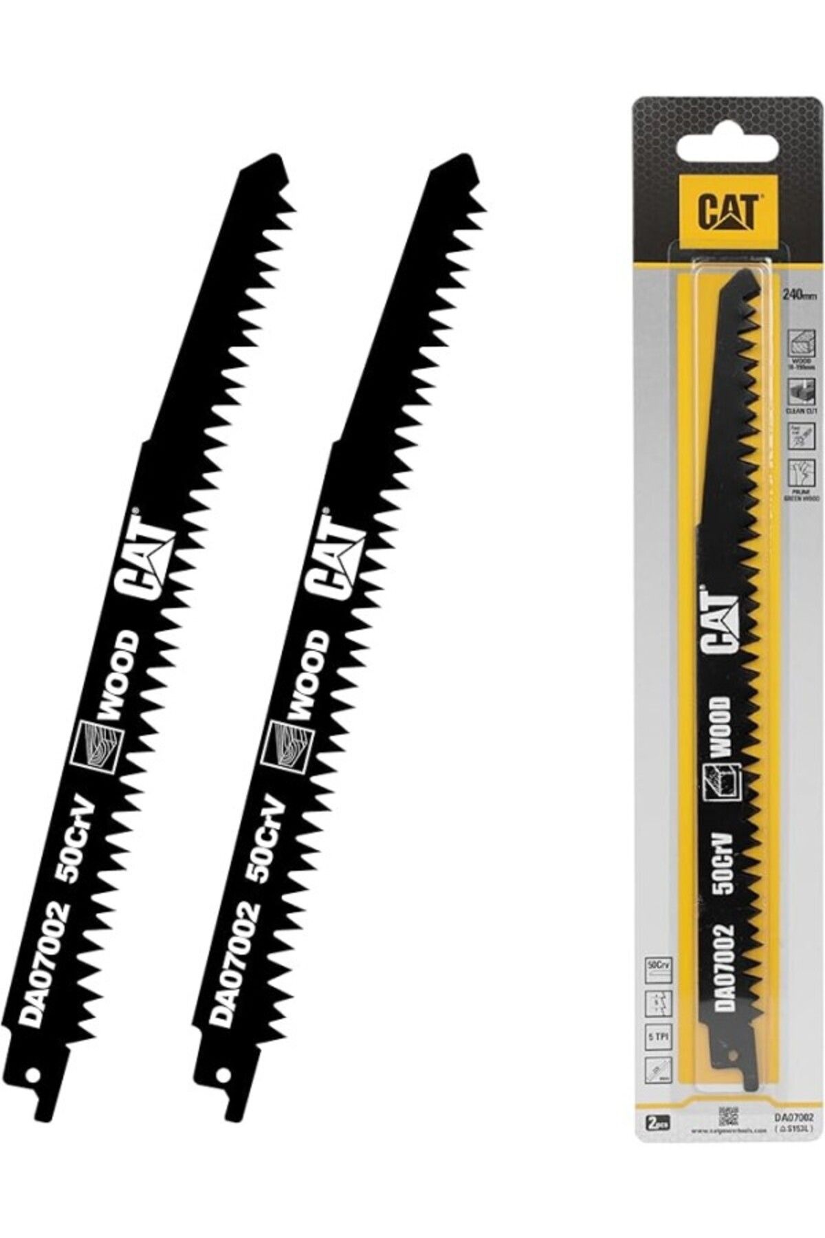 ShopZum Cat Da07002 228Mm Profesyonel Hızlı Ahşap Kesme Tilki Kuyruğu Testere Ucu 2 Parça