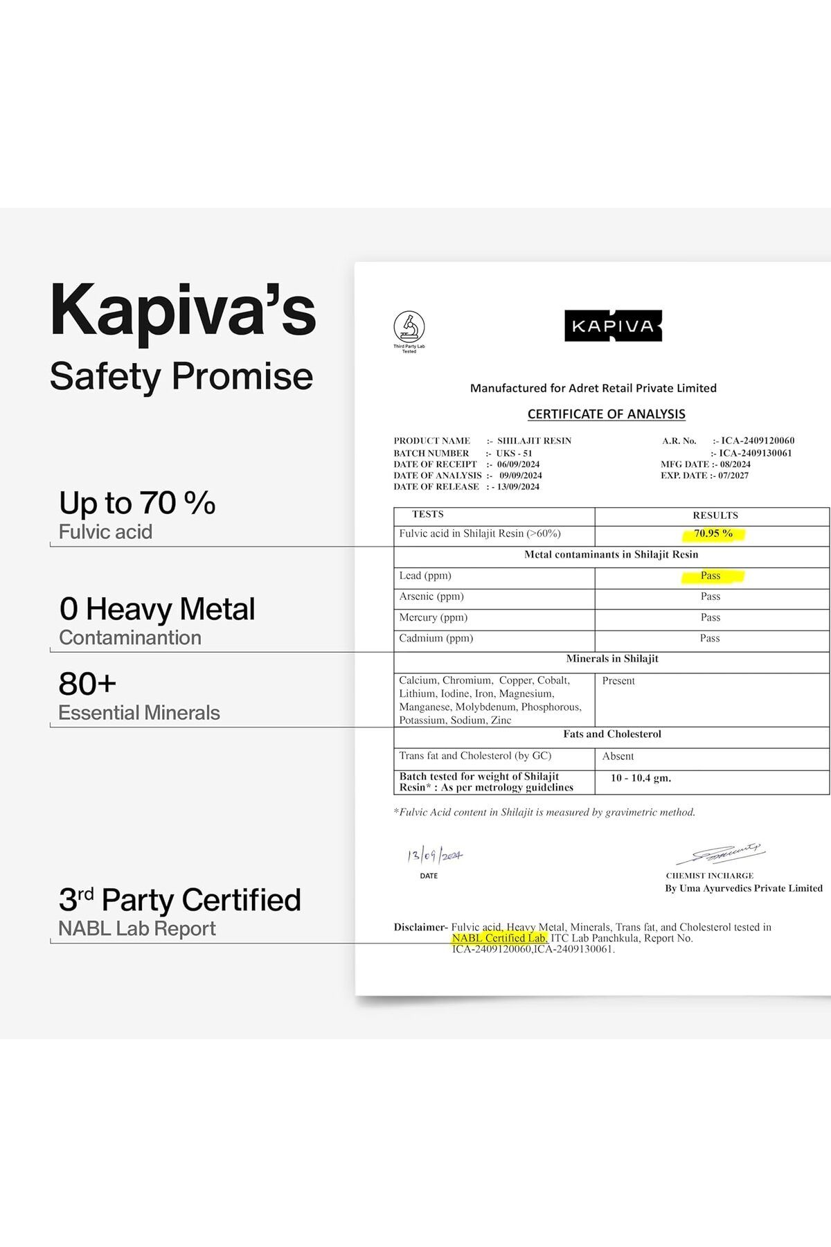 KAPİVA-Kapiva Himalayan Shilajit/Shilajeet Resin 20g with Lab Report 5