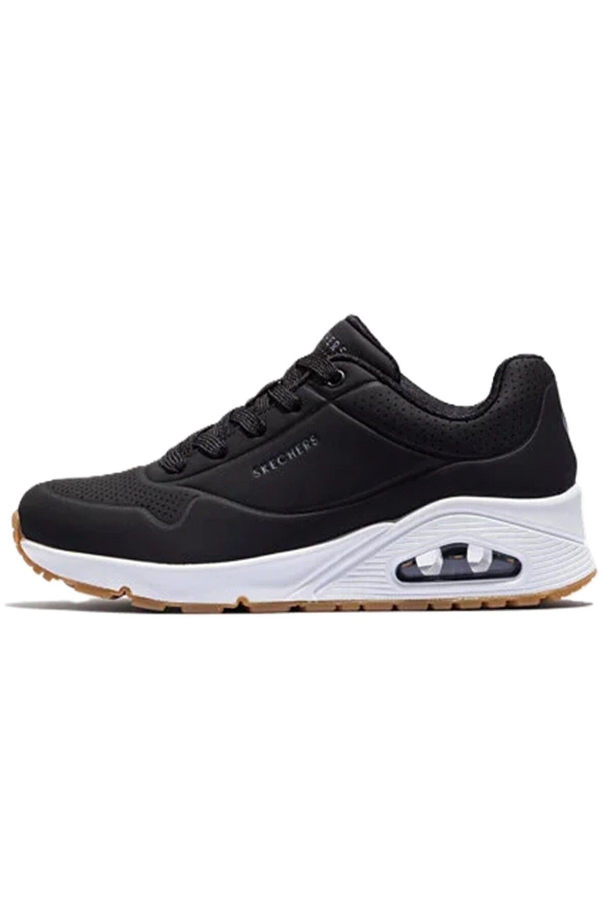 SKECHERS Uno-Stand On Air Memory Foam Womens Sneaker Black Hafızalı Taban Kadın Günlük Spor Ayakkabı