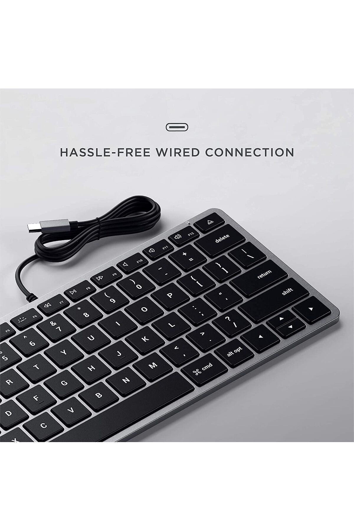 Satechi-لوحة مفاتيح رفيعة W1 سلكية بإضاءة خلفية - مفاتيح مضيئة واتصال USB-C - متوافقة مع 2 5