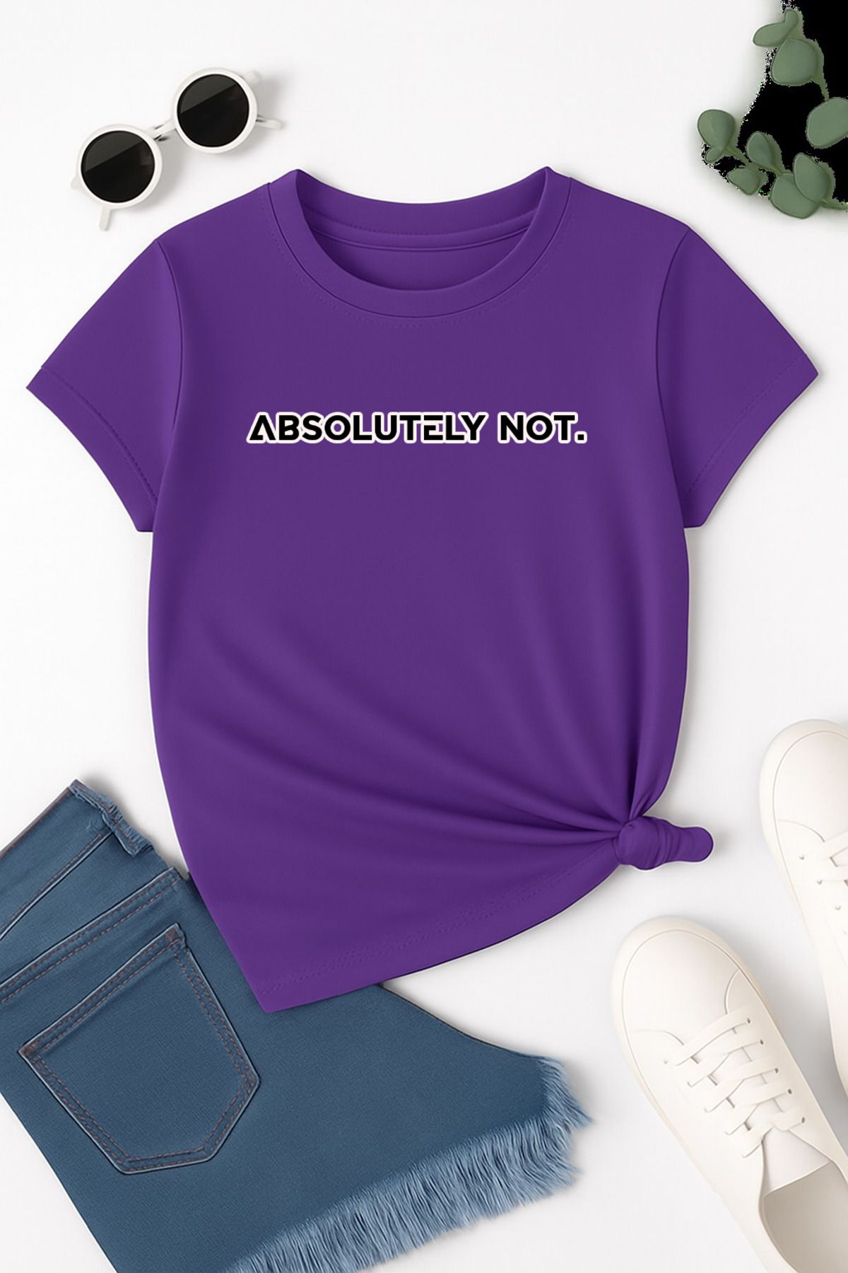 uyguntarz Unisex Kesinlikle Hayır. Tasarım Basklı Tshirt