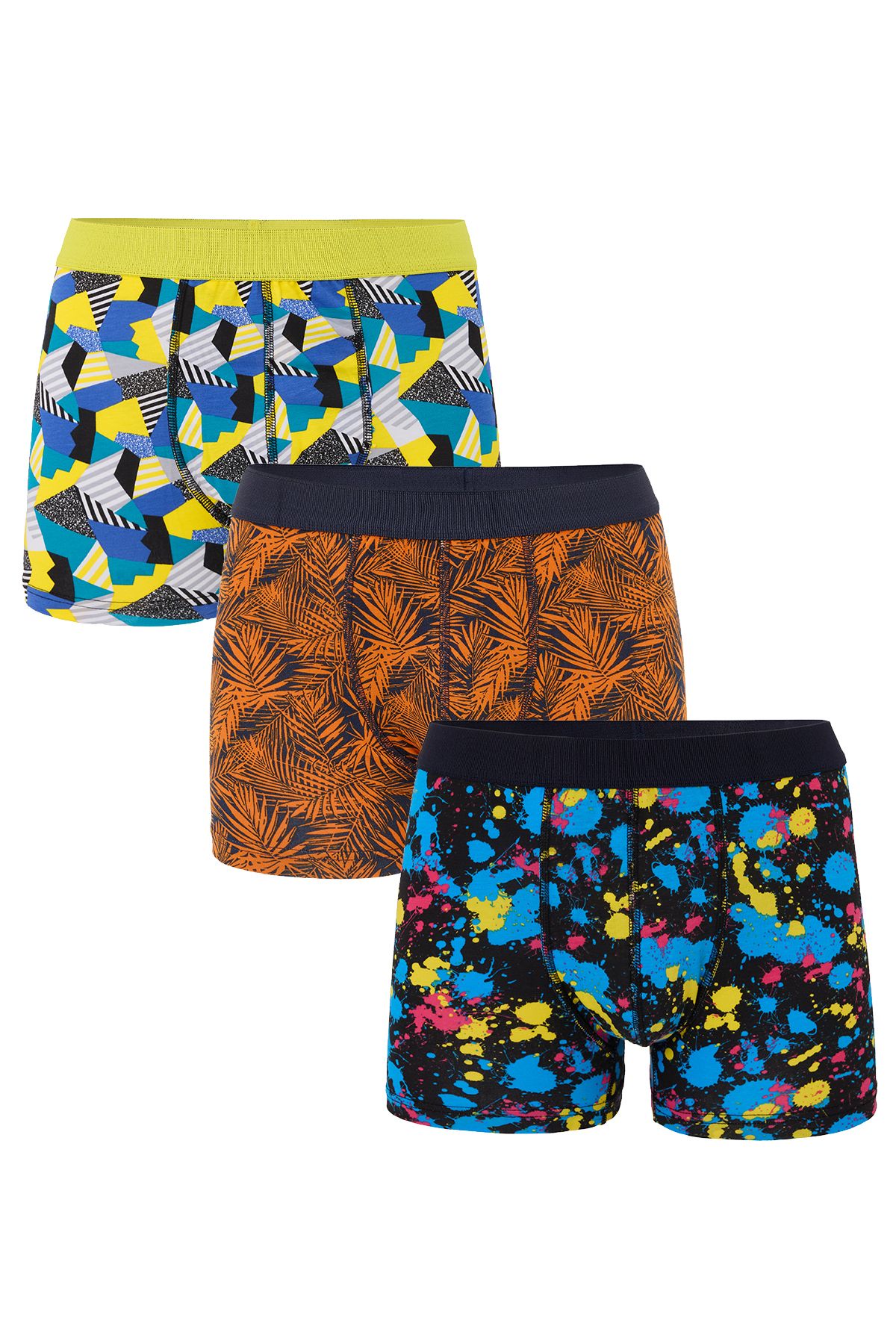 don joy Erkek 3'lü Penye Beli Lastikli Pamuklu Boxer