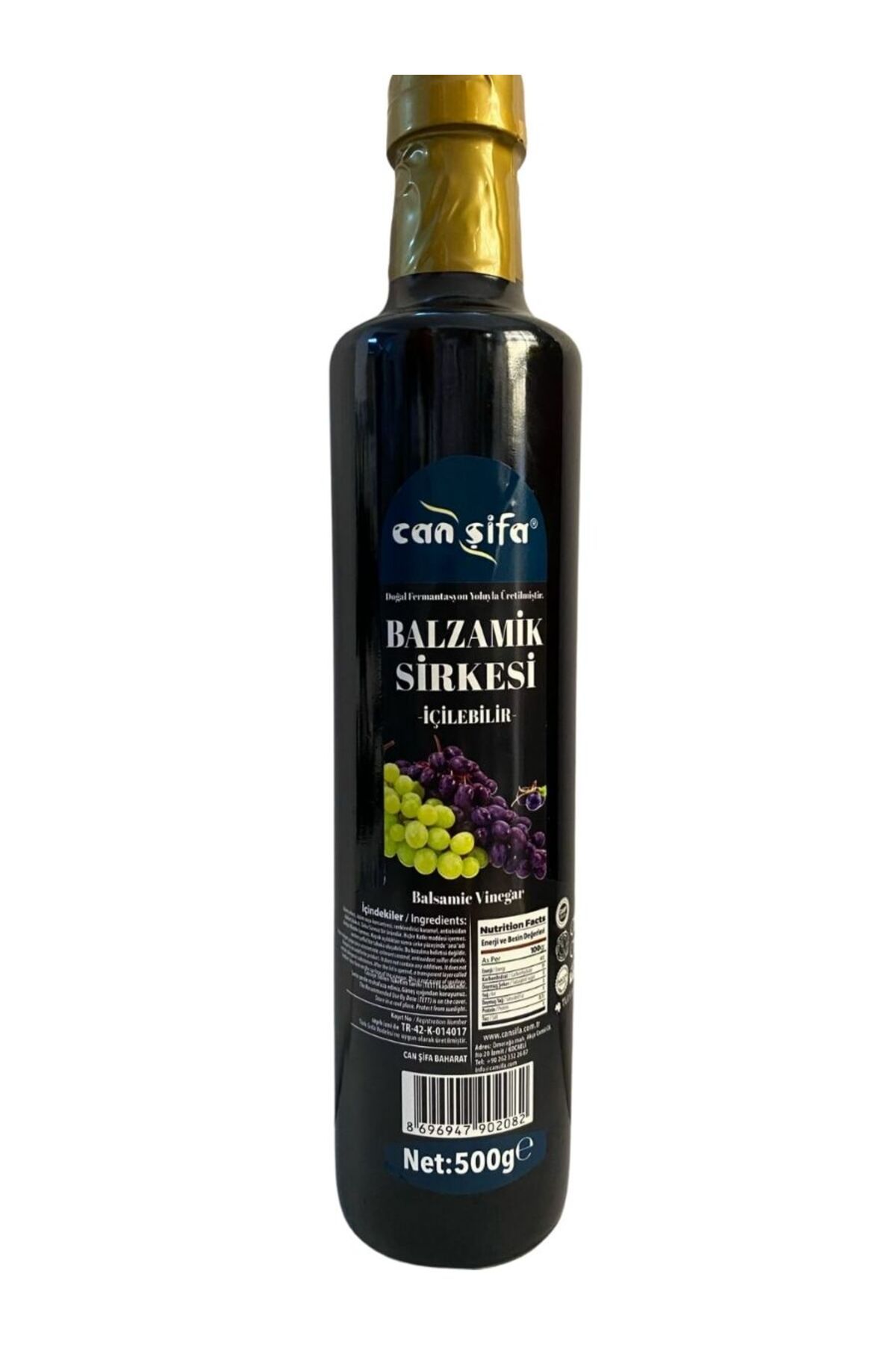 Can Şifa Canşifa İçilebilir Doğal Fermantasyon Balzamik Sirkesi 500 ML