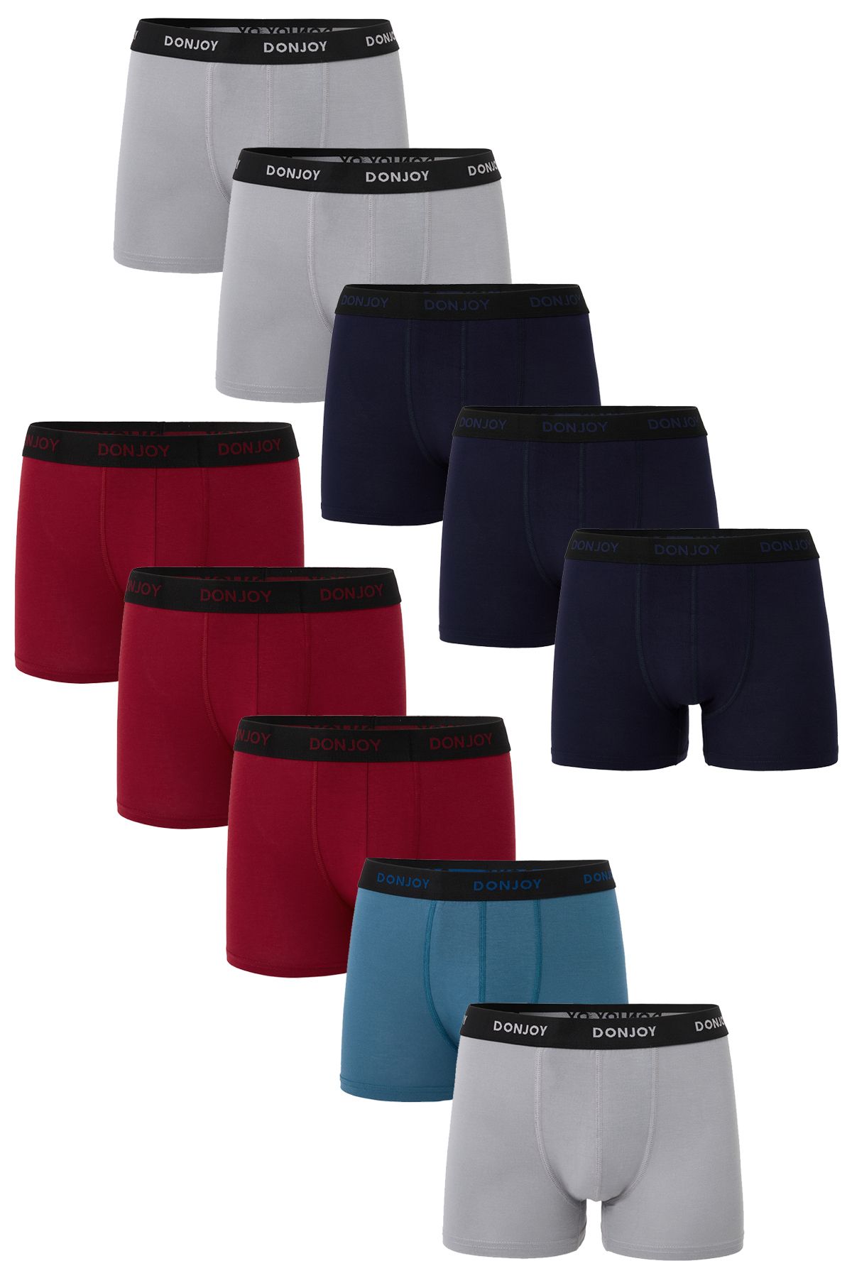 don joy Erkek 10'lu Bambu Beli Lastikli Boxer