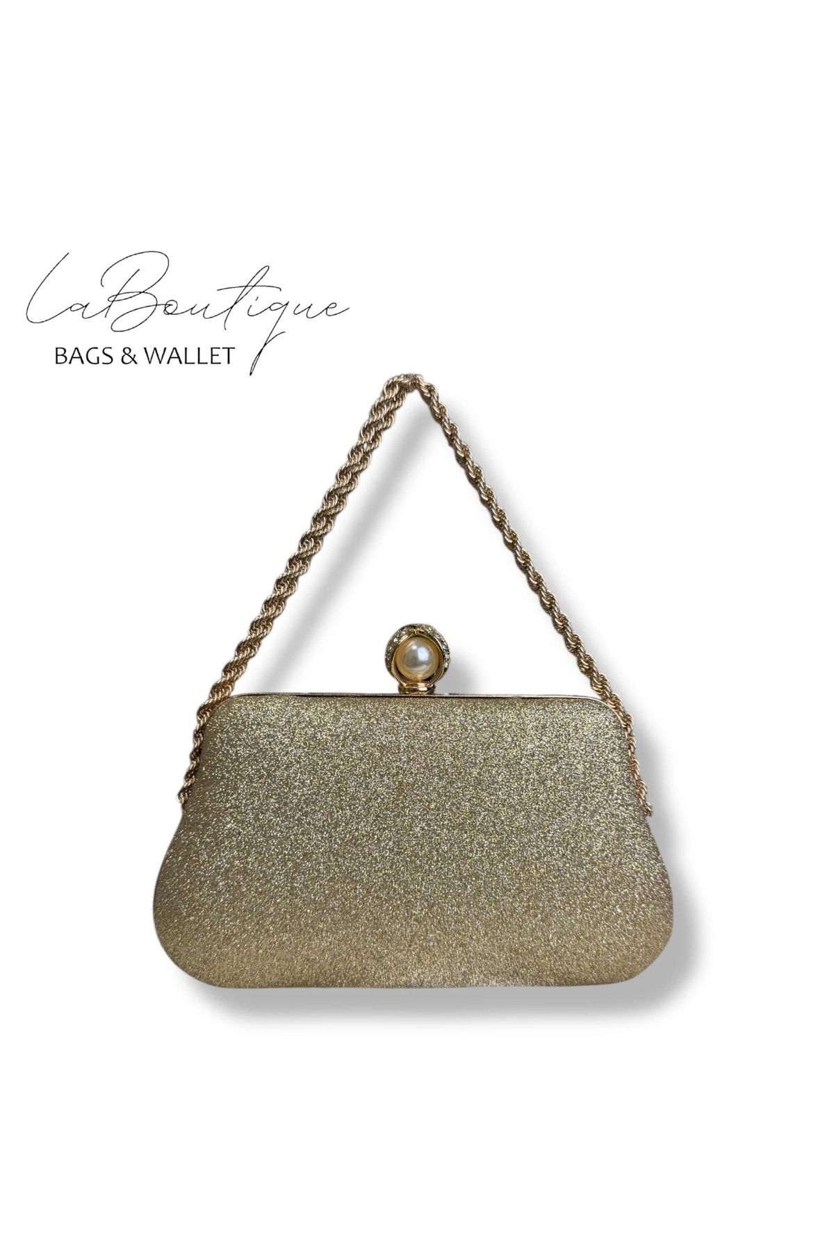 LA BOUTIQUE LB ABİYE ÇANTA 25-017 GOLD