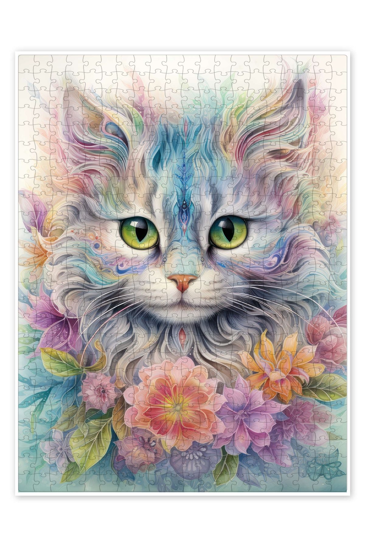 Jeronkarji Büyüleyici Kedi Yaratığı 500 Parça Puzzle Yapboz Kedi Köpek Temalı Doğa ve Orman Hayvanları