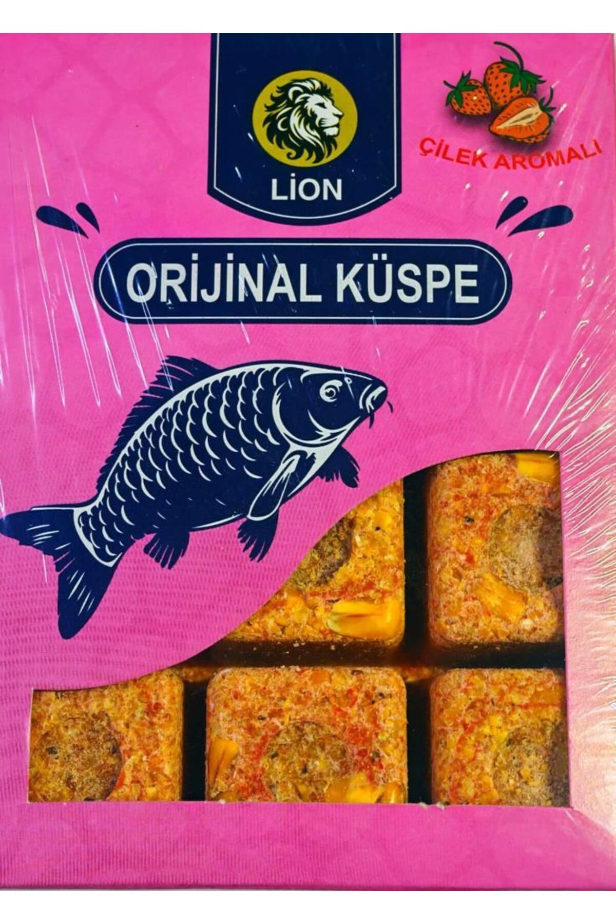 TRAKAV Lion Trakya Sazan Küspesi 12 Li Paket 800 Gr Çilek
