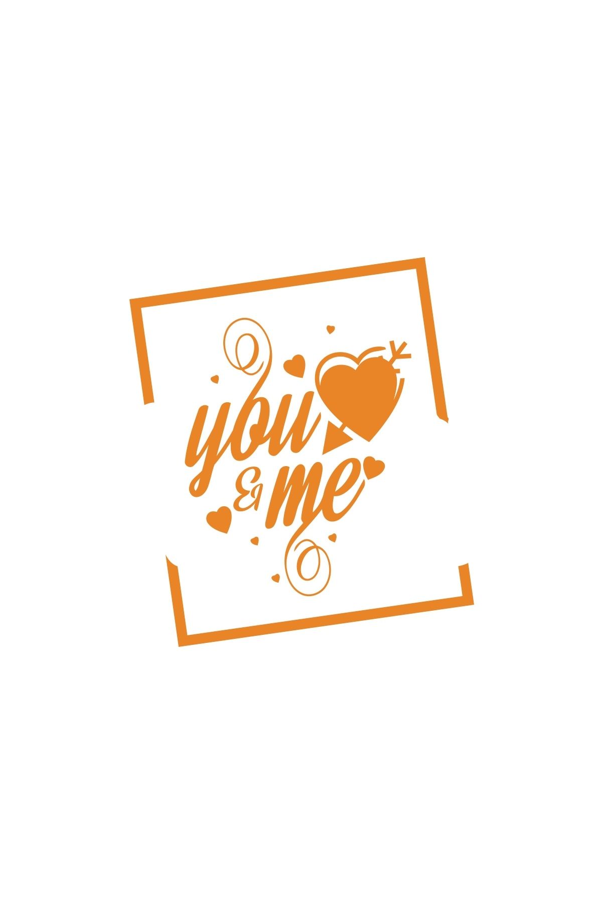 Reysa Tasarım Yo and Me Sticker 17x17 Cm Turuncu