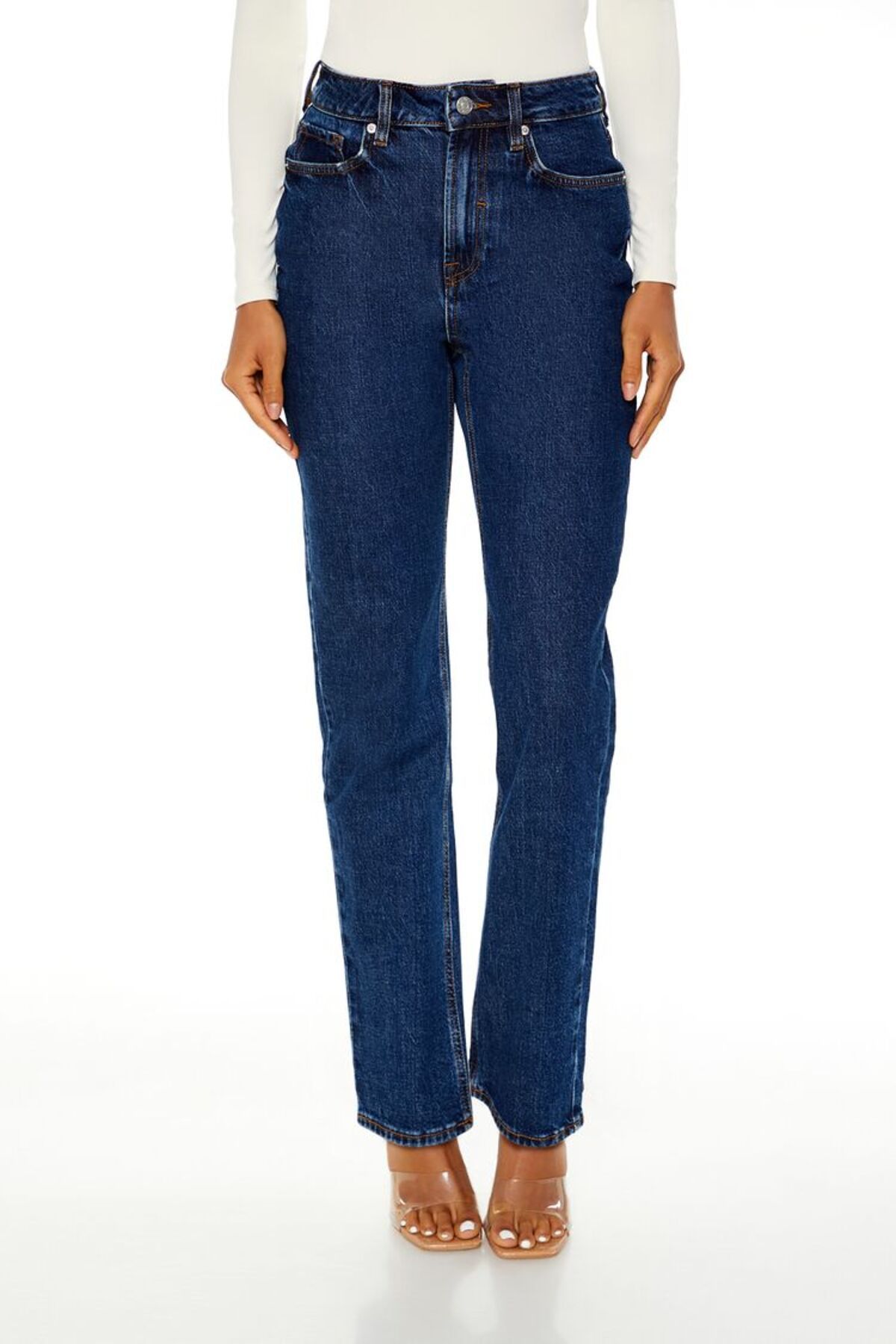Forever 21 High-Rise Straight Jean Pantolon