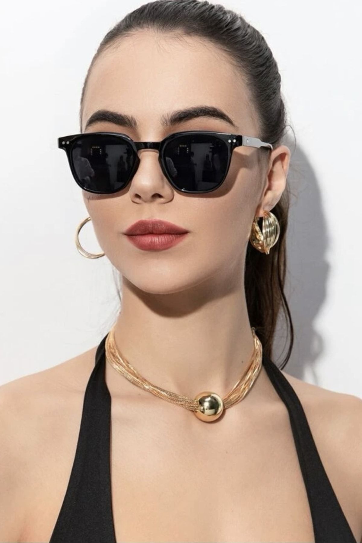 COOLANDBETTER NİCO SİYAH KADIN GÜNEŞ GÖZLÜĞÜ KLASİK UNİSEX MODEL /REN EYEWEAR