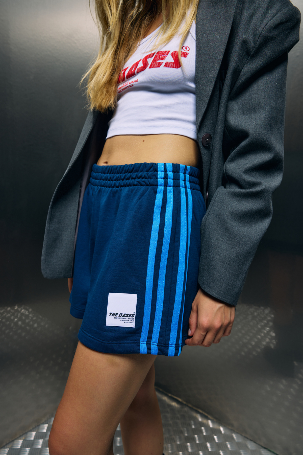 bases.-Side Stripe Knitted Shorts 6