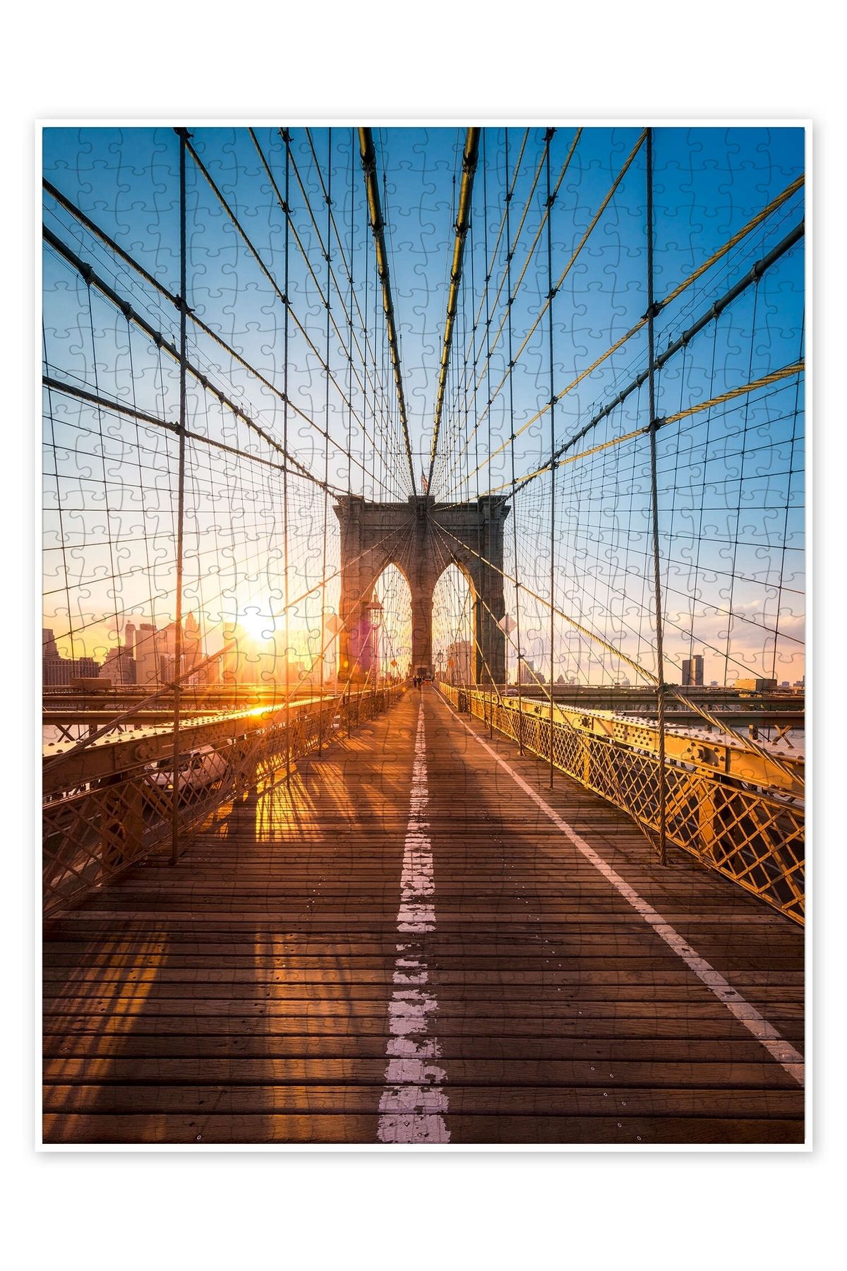 Jeronkarji New York City, ABD 500 Parça Puzzle Yapboz Şehir Manzara Temalı Hobilik
