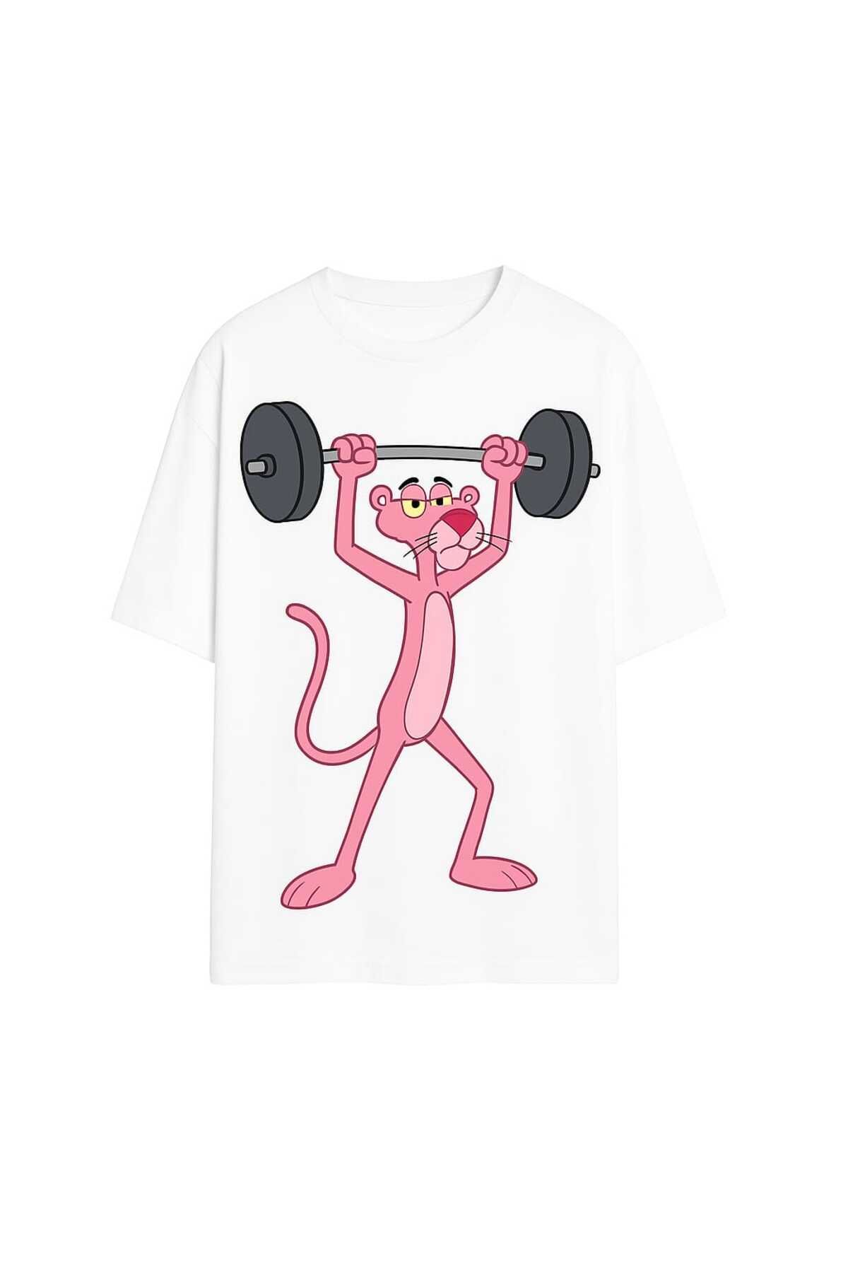 MAGORS KGraffTee Unisex %100 Organik Pamuk Relaxed Fit Yuvarlak Yakalı Karakter Baskılı Beyaz T-shirt