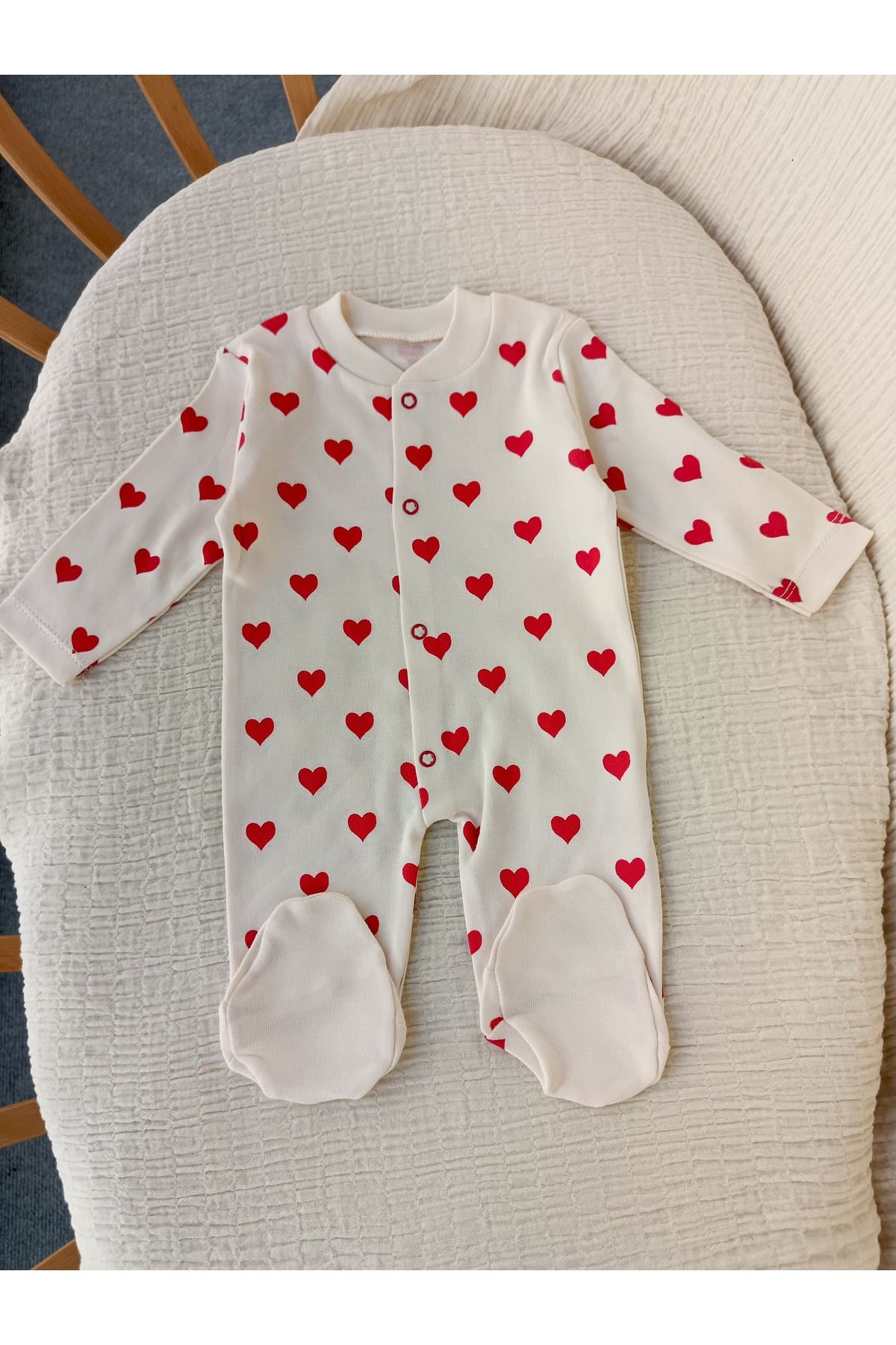 Babystasarım Kalpli Patikli Tulum
