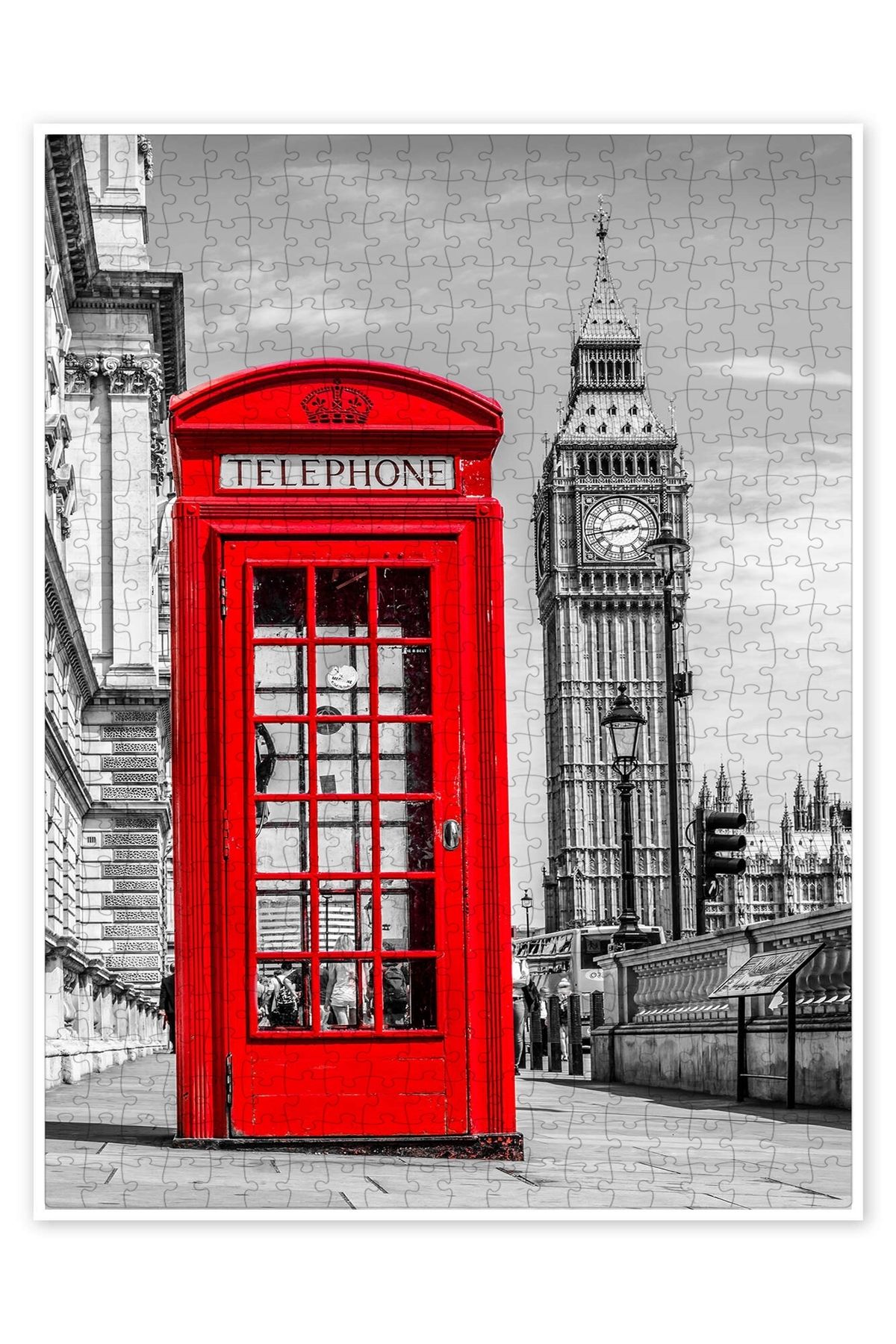Jeronkarji Londra Telefon Kulübesi 500 Parça Puzzle Yapboz Şehir Manzara Temalı Hobilik