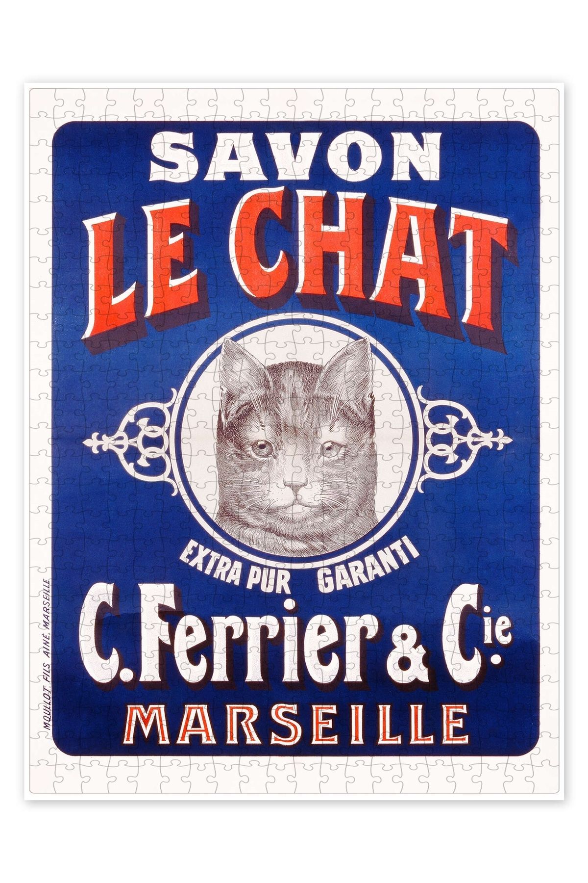 Jeronkarji Savon le Chat, Marsilya, 1905 500 Parça Puzzle Yapboz Kedi Köpek Temalı Doğa ve Orman Hayvanları