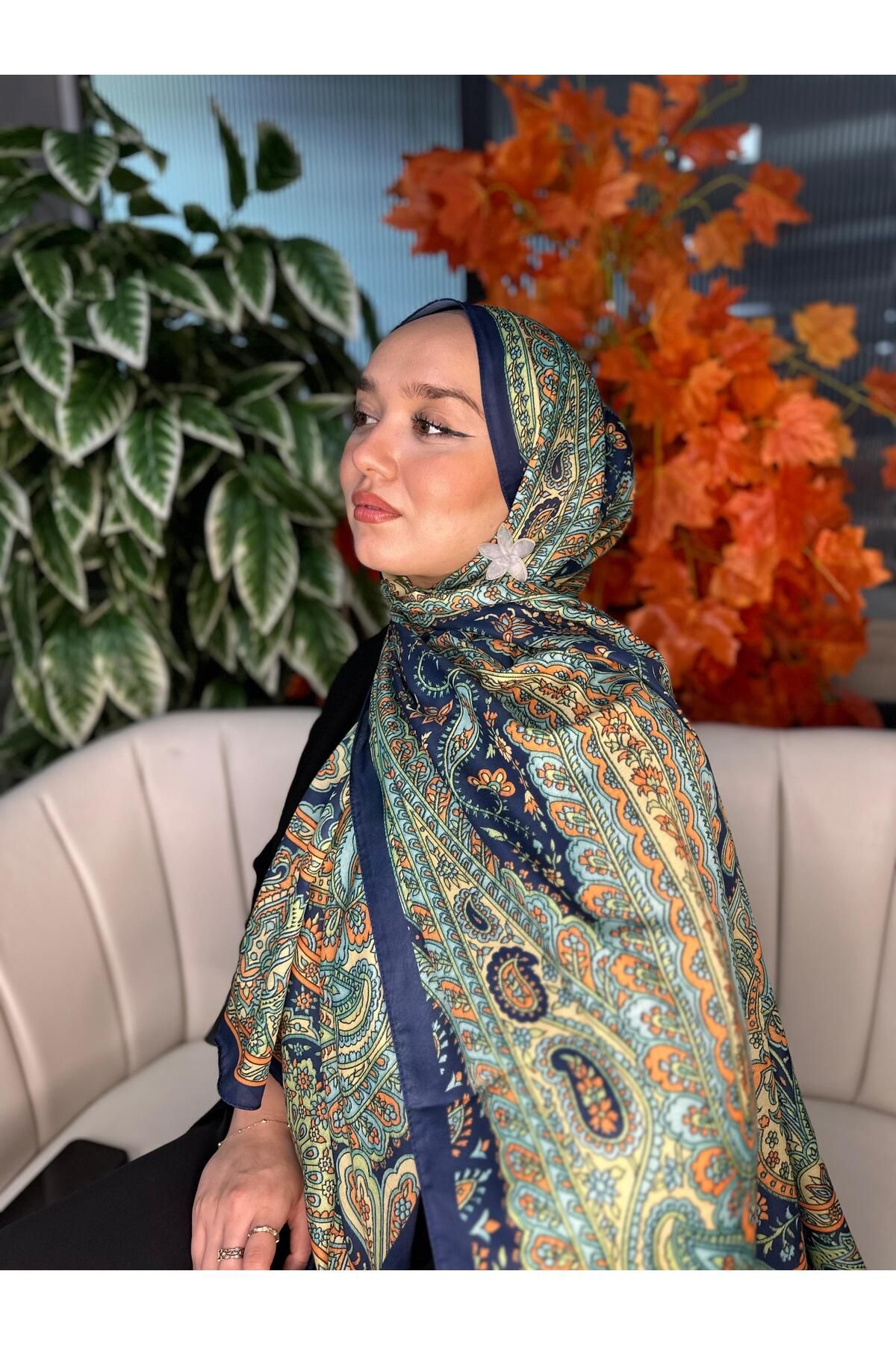 Oxygen Scarfs Harem Desen Pamuk İpek Şal-30000