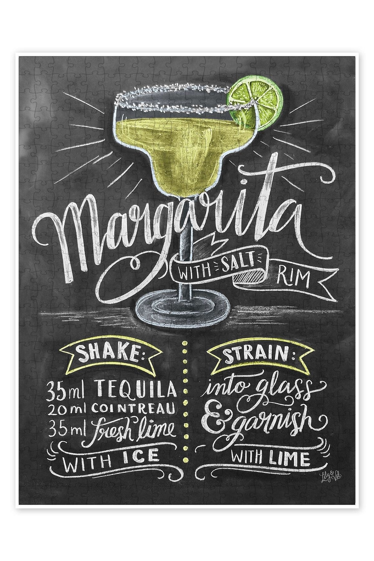 Jeronkarji Margarita tarifi 500 Parça Puzzle Yapboz Mutfak Temalı Yetişkinler için