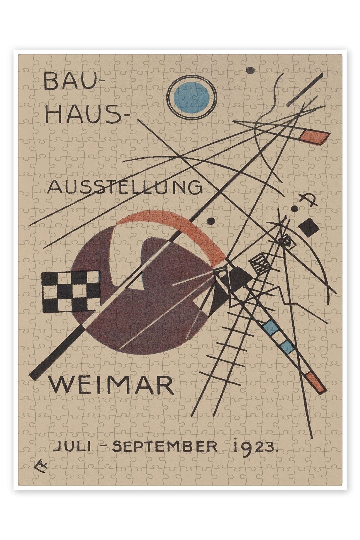 Jeronkarji Bauhaus sergisi, 1923 500 Parça Puzzle Yapboz Bohem Soyut Sanat Temalı