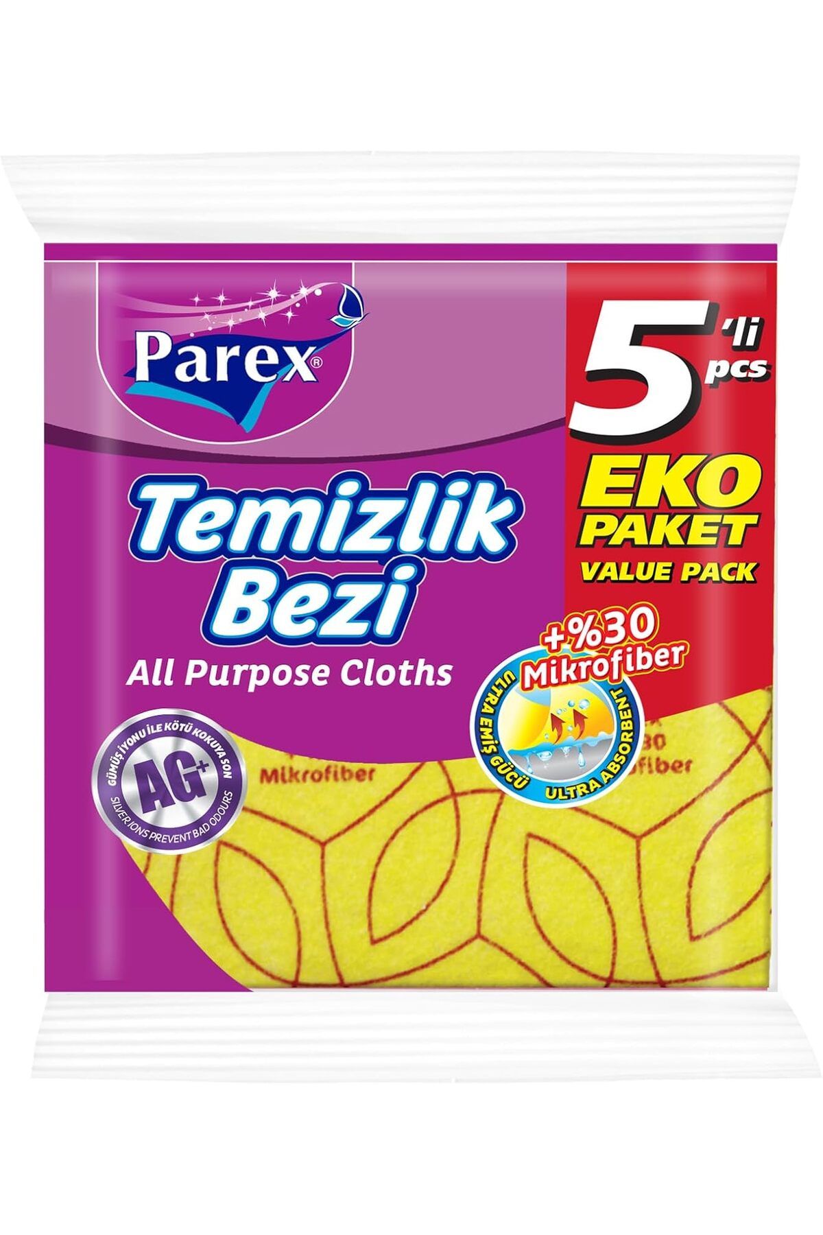 Parex Yeni (%30 Mf) Temizlik Bezi 5'Li