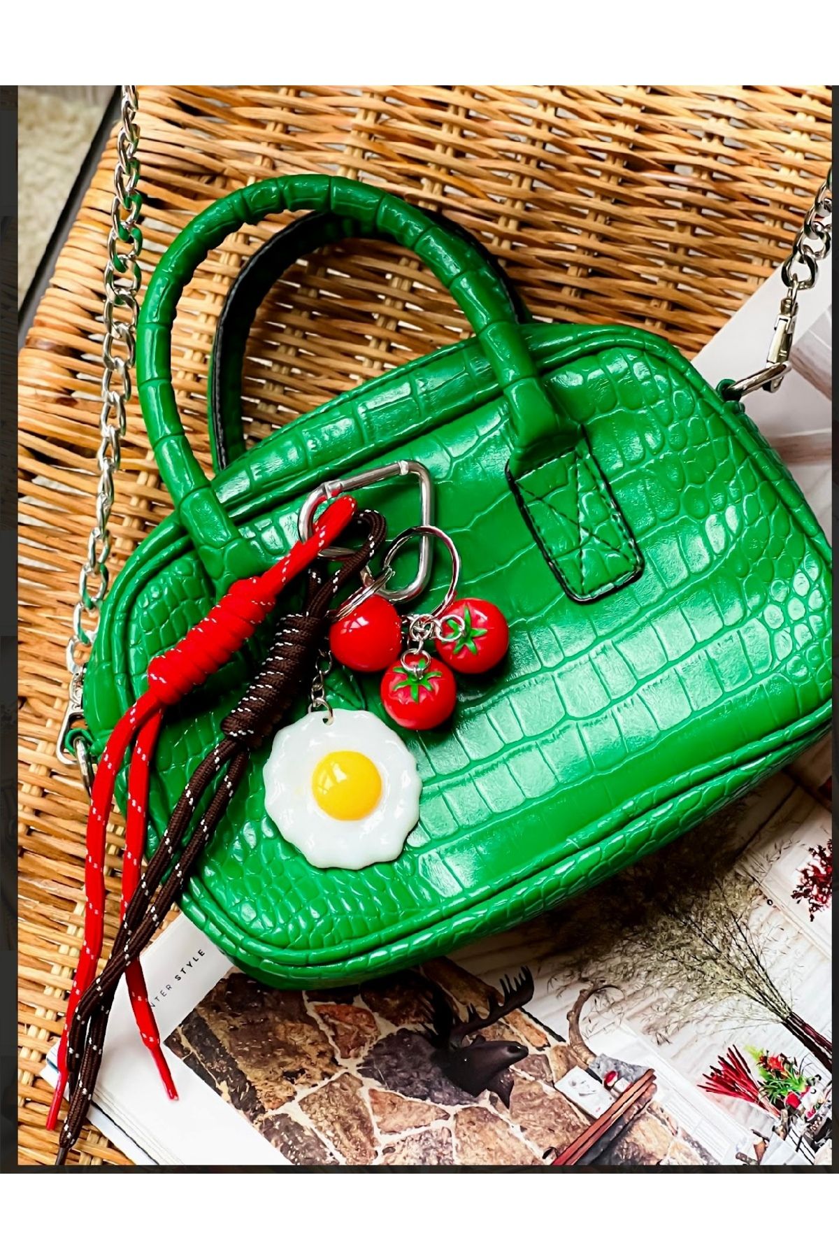 Laquila Jewellery Yumurta Domates Çanta Charm