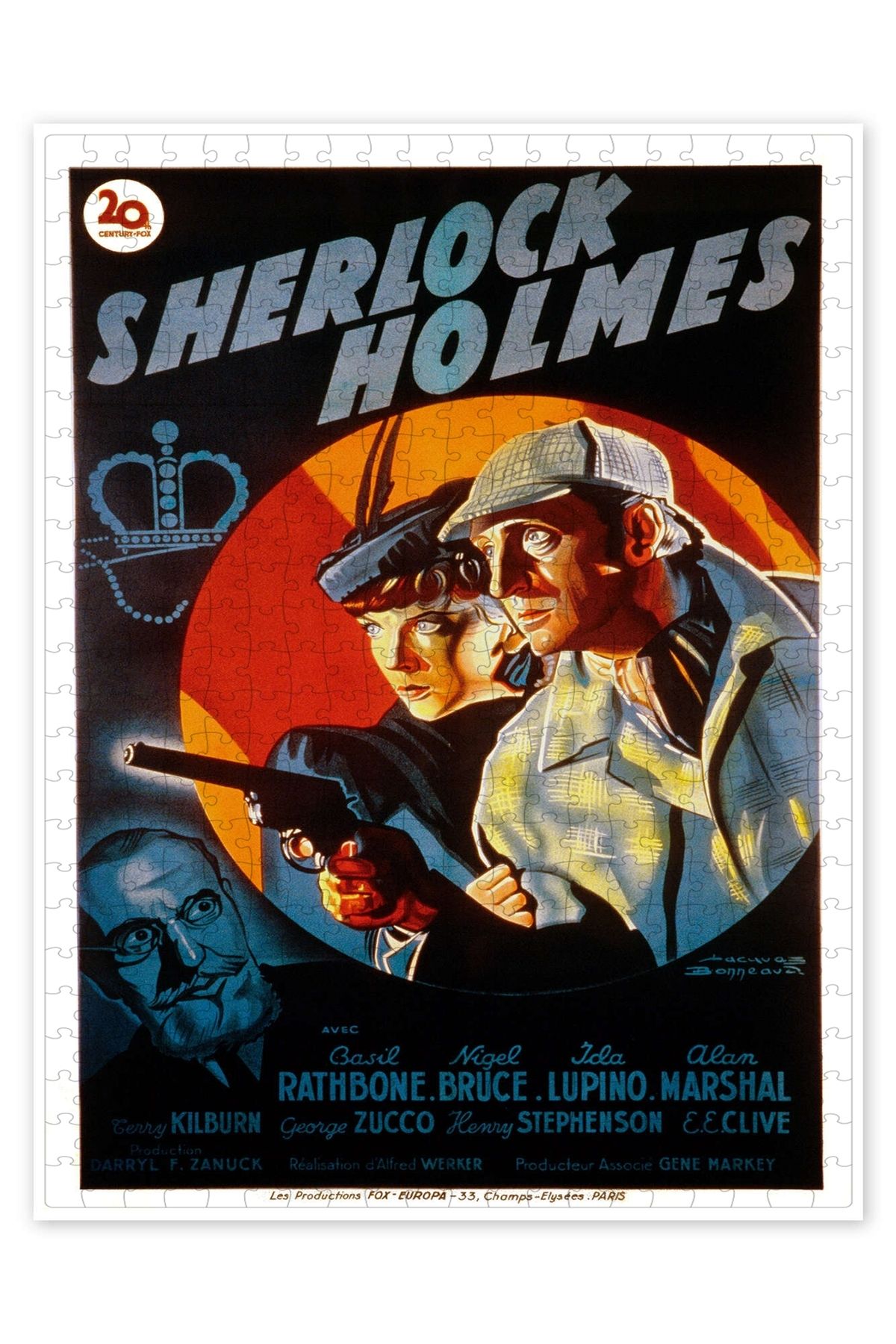Jeronkarji Sherlock Holmes'un Maceraları 500 Parça Puzzle Yapboz Klasik Film Temalı