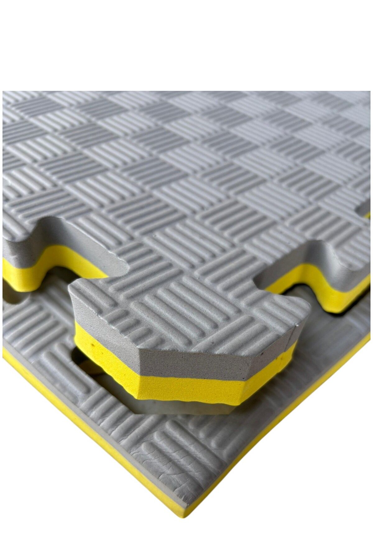 ELGA Tatami 100 X 100 X 26 Mm Sarı - Gri Çift Renkli Yer Minderi | Spor Zemin Kaplama |